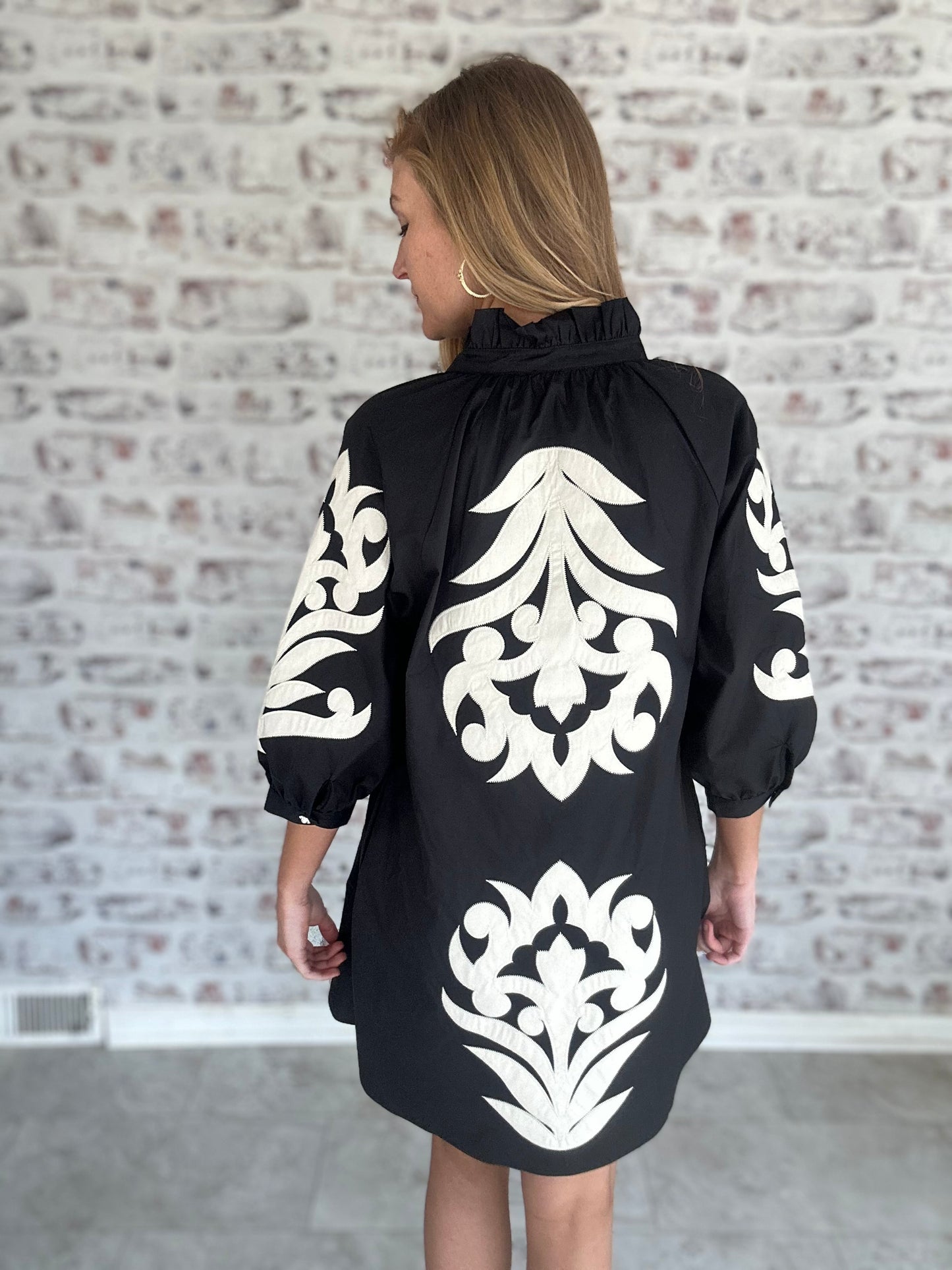 Damask Afternoon Mini Dress