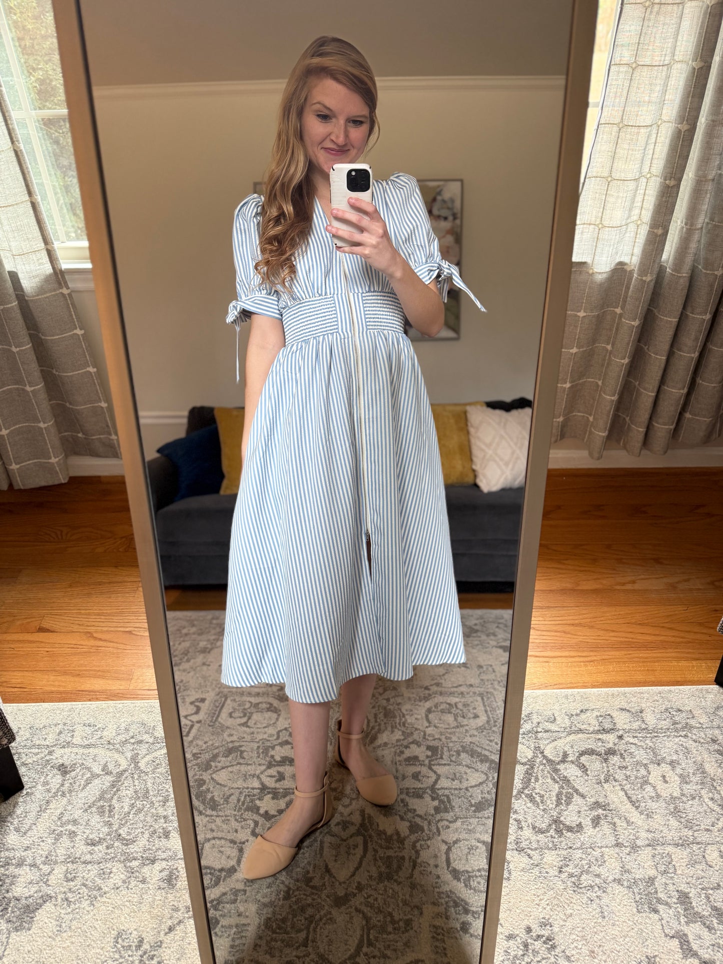 Carolina Belle Striped Midi Dress