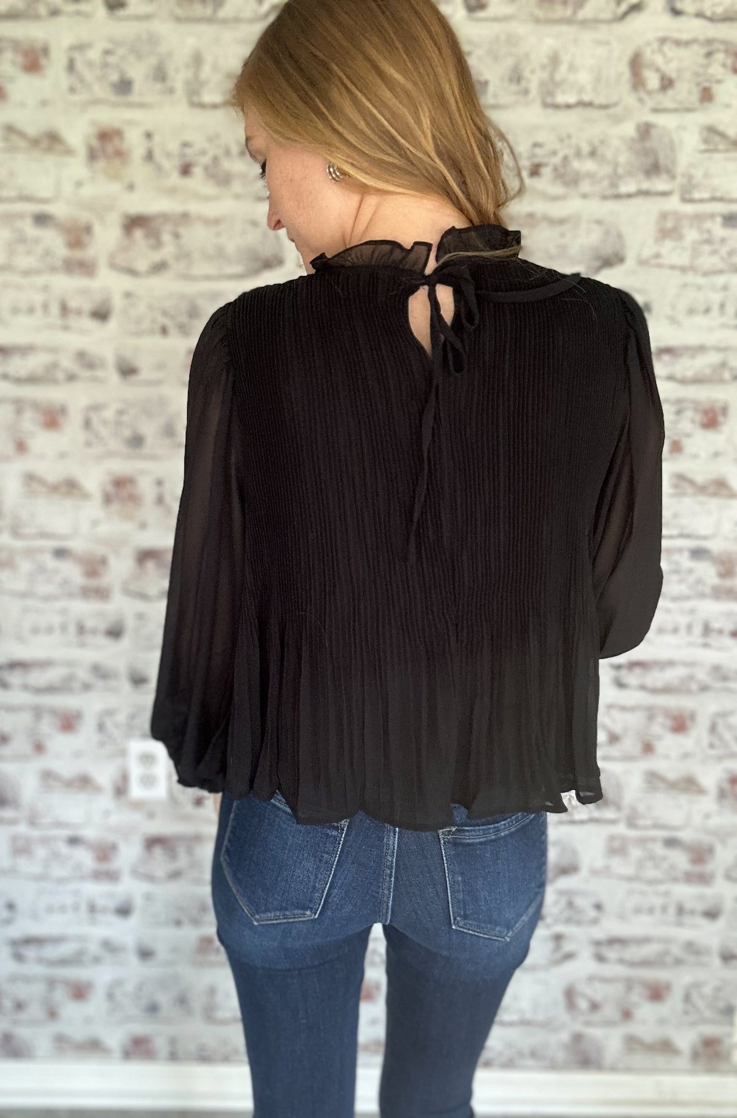 Pleasantly Pleated Blouse