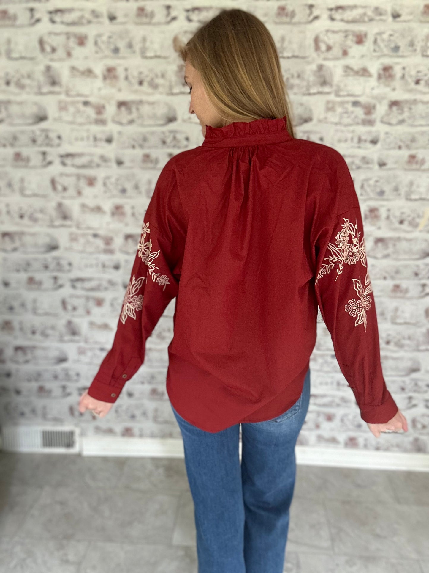 Elm & Thread Embroidered Blouse