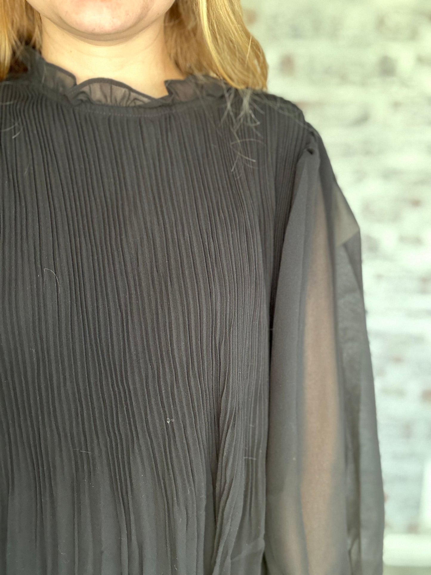 Pleasantly Pleated Blouse