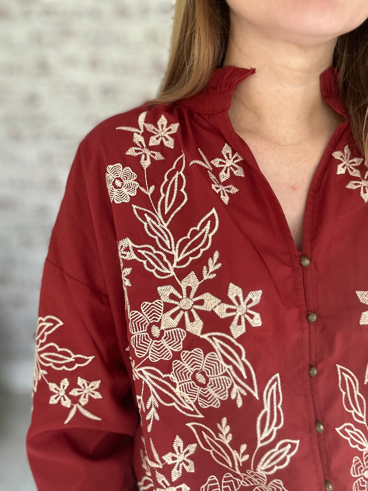 Elm & Thread Embroidered Blouse