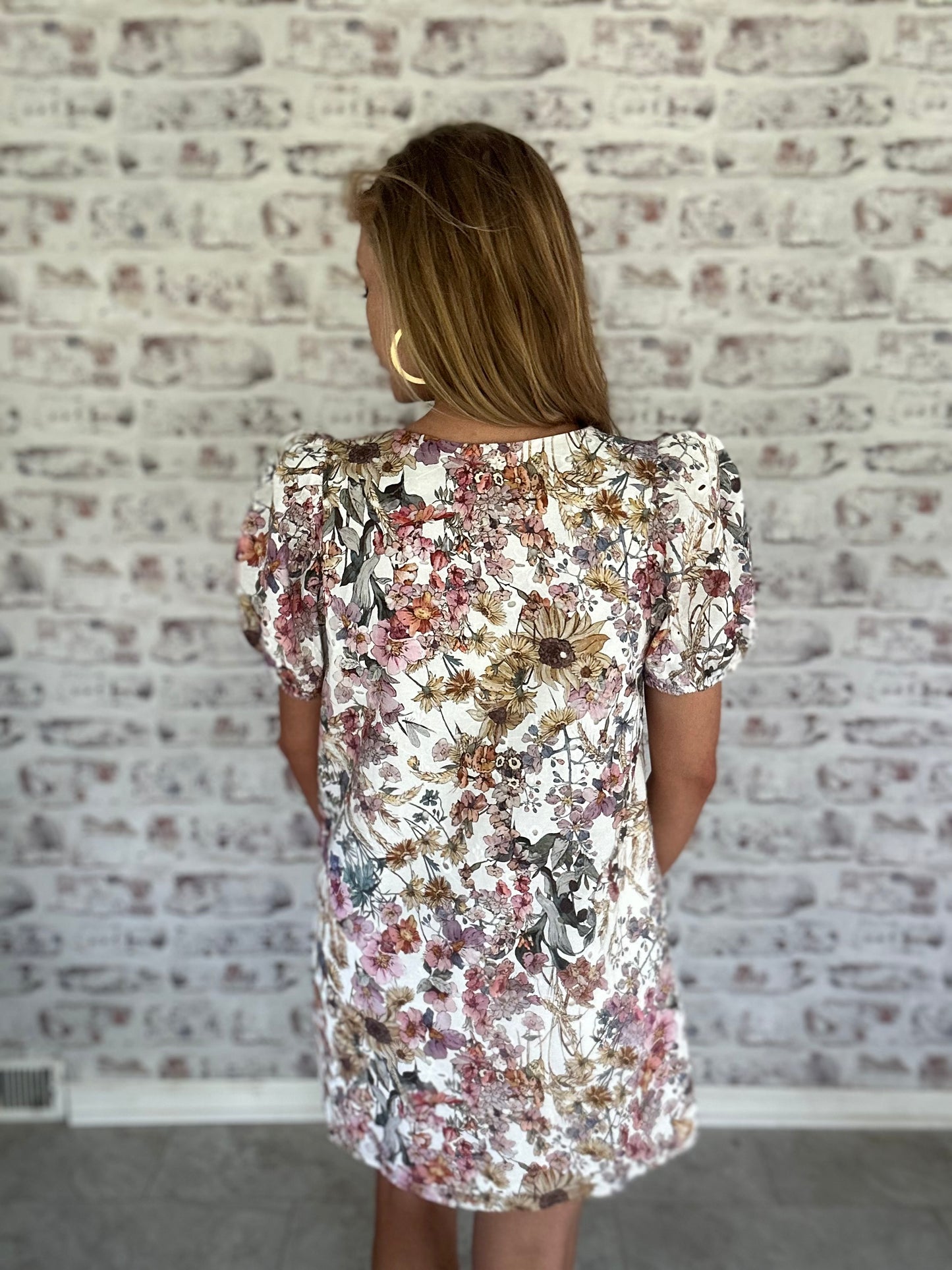 Sweet Disposition Floral Eyelet Mini Dress