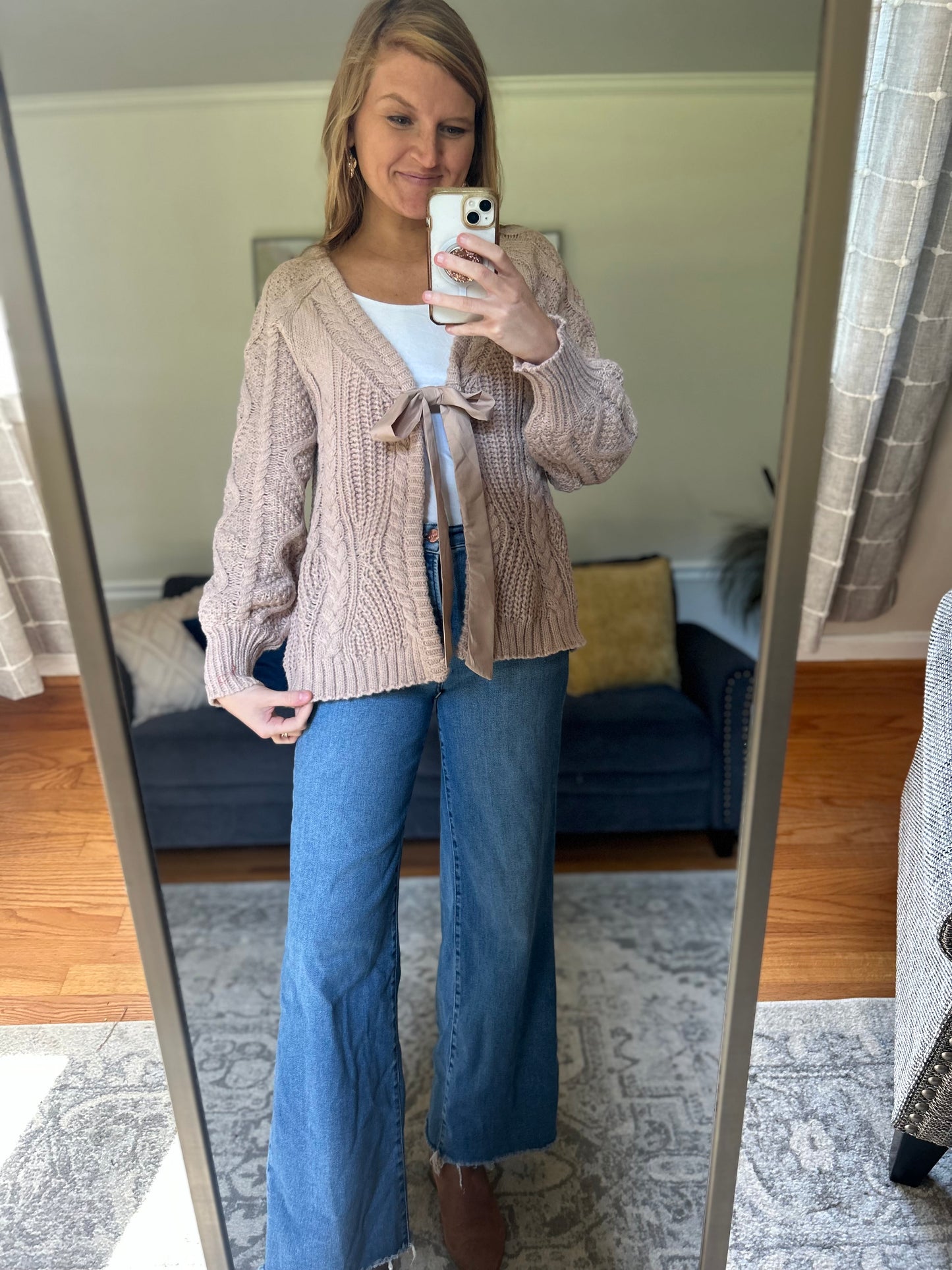 Cafe Stroll Ribbon Cardigan