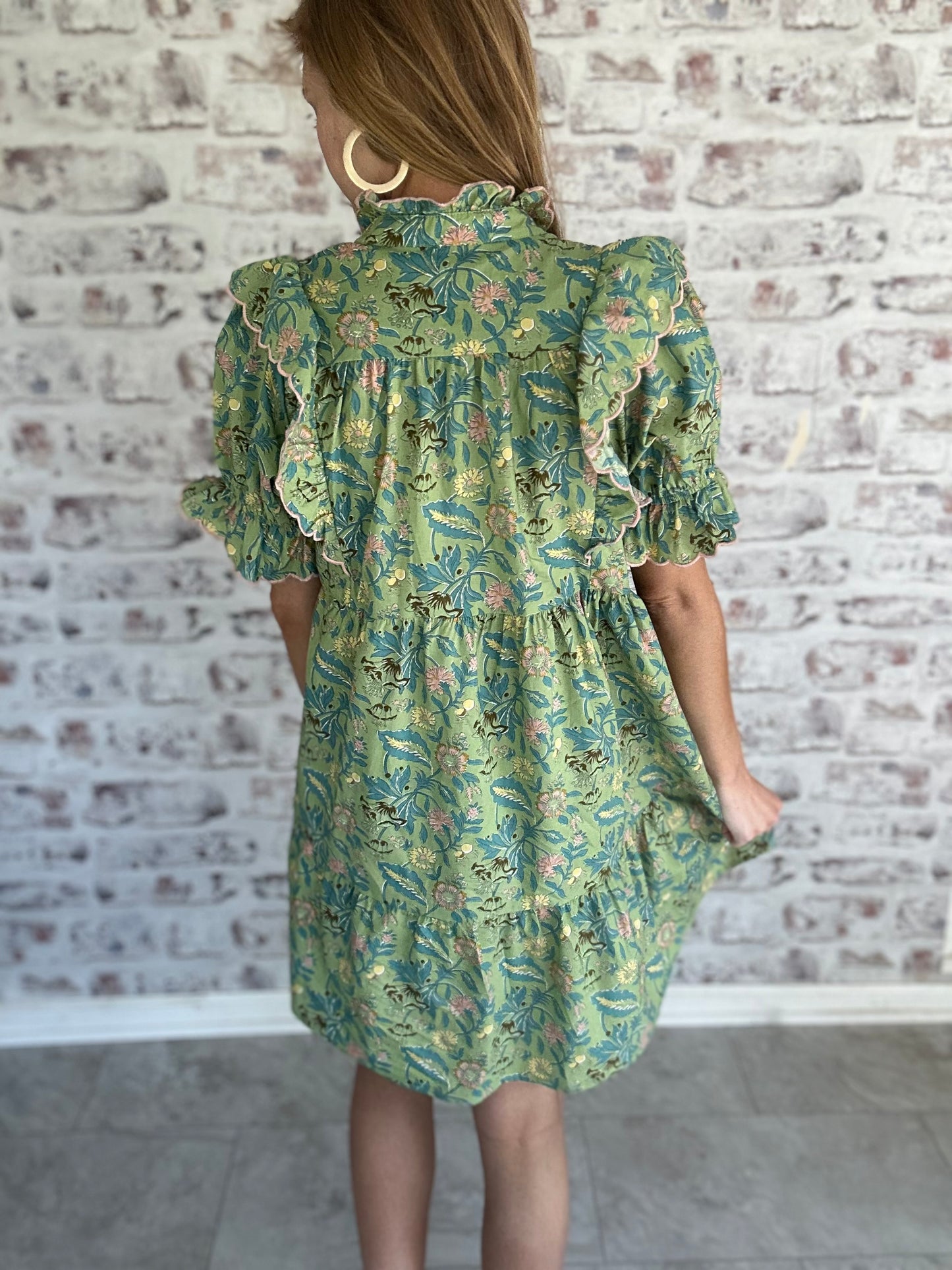 House On a Hill Ruffle Mini Dress