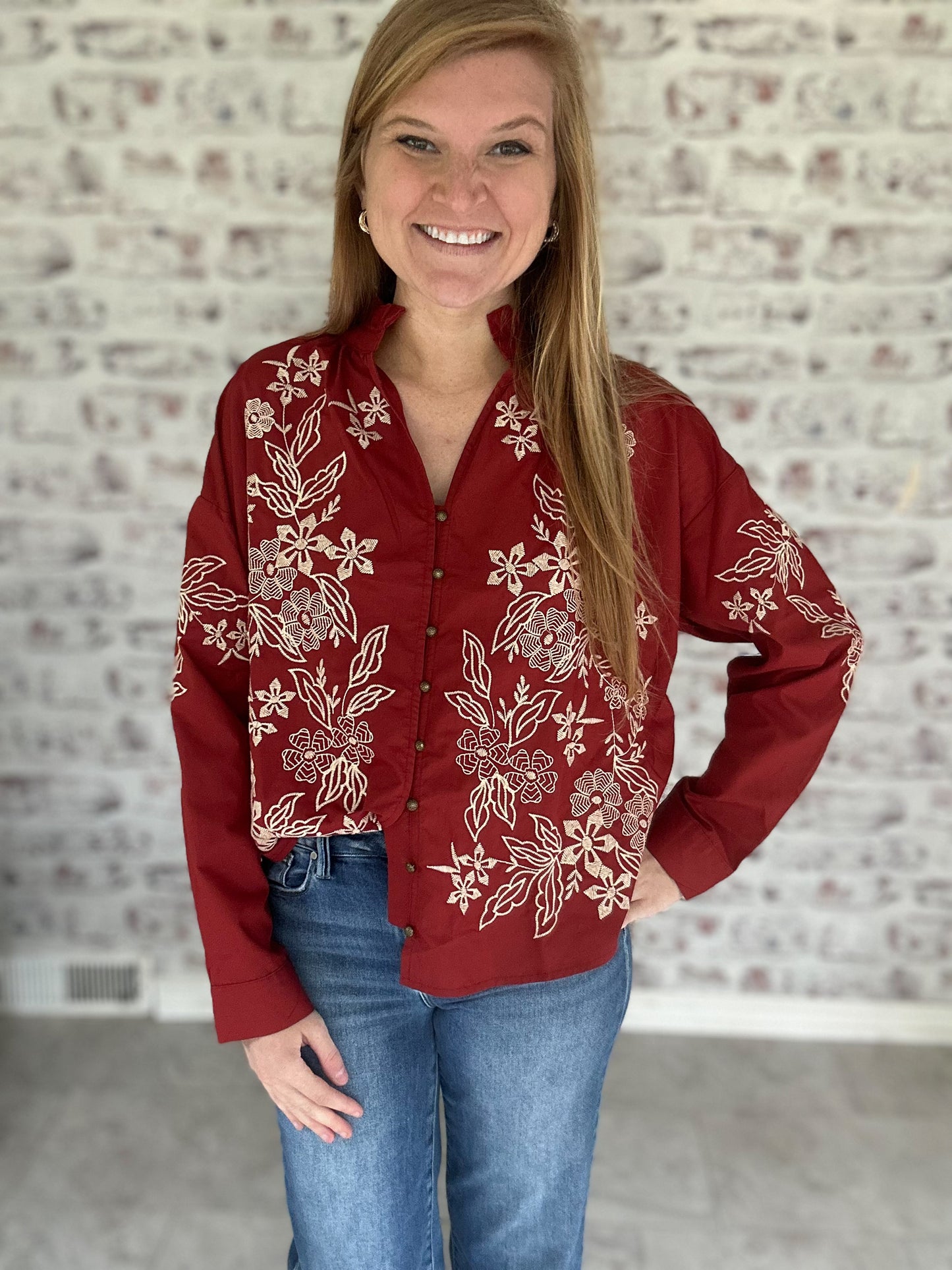 Elm & Thread Embroidered Blouse