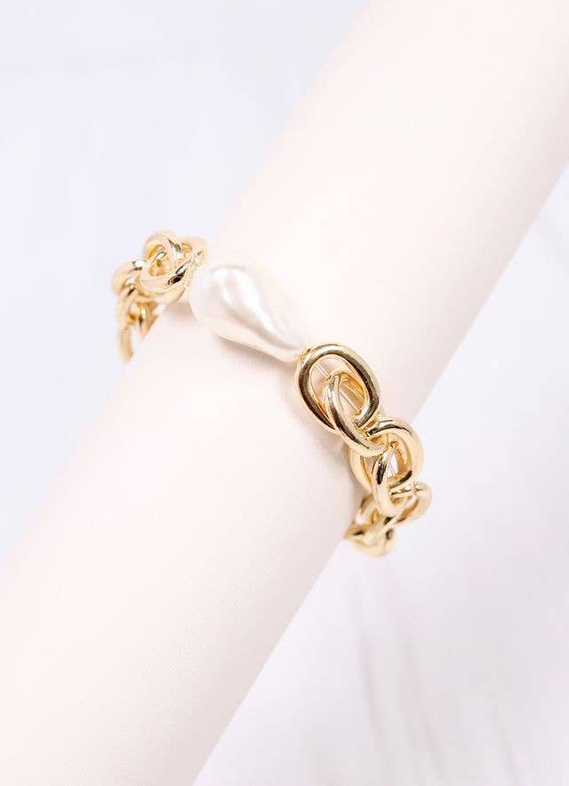 Harrie Link Bracelet with Pearl
