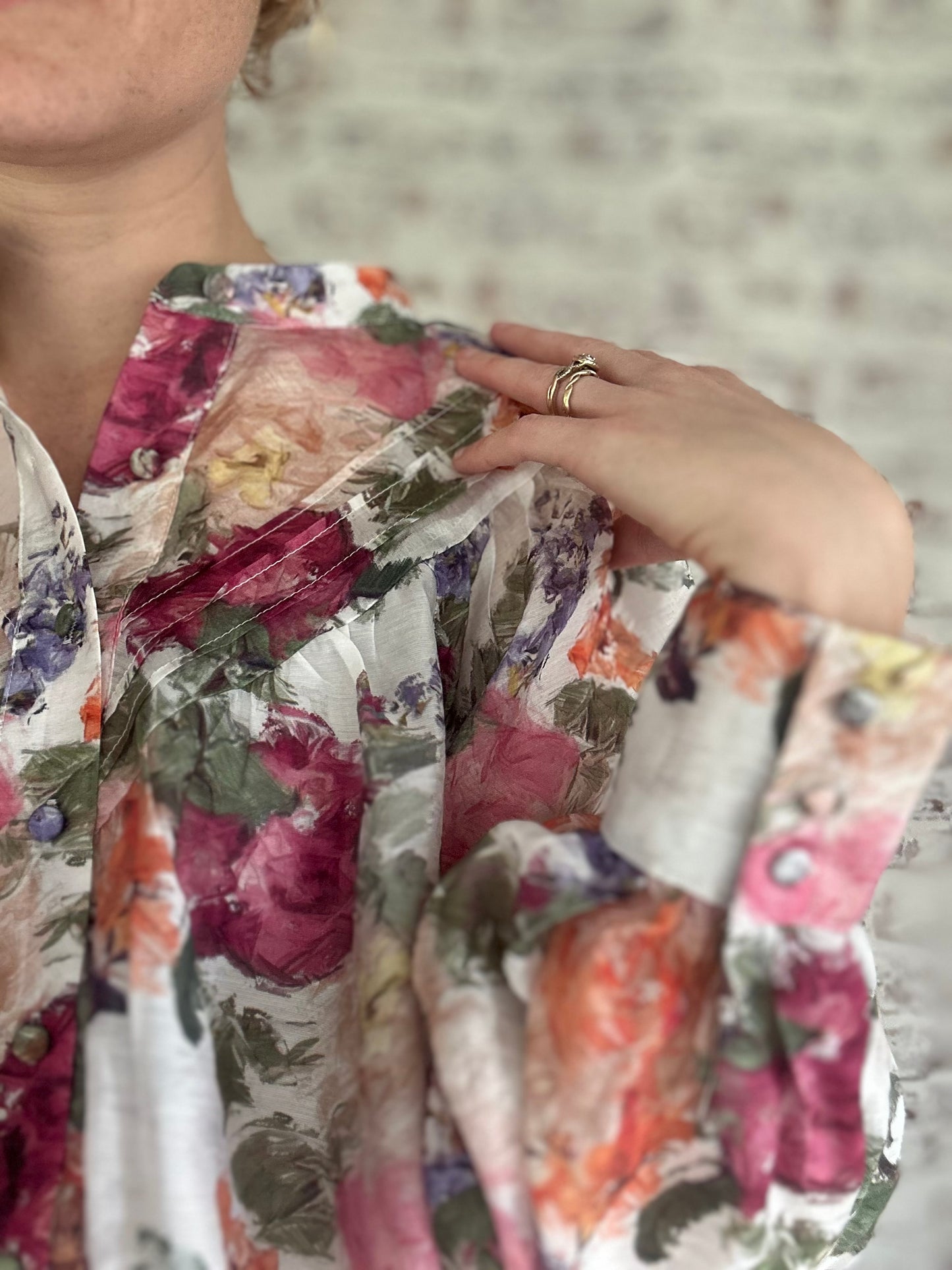 At the Garden Floral Blouse