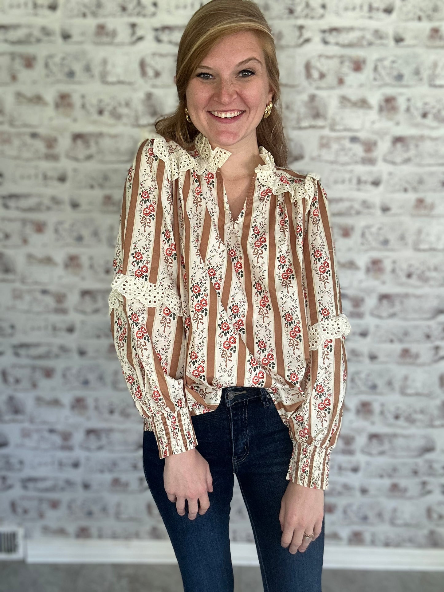 Vintage Bloom and Lace Top