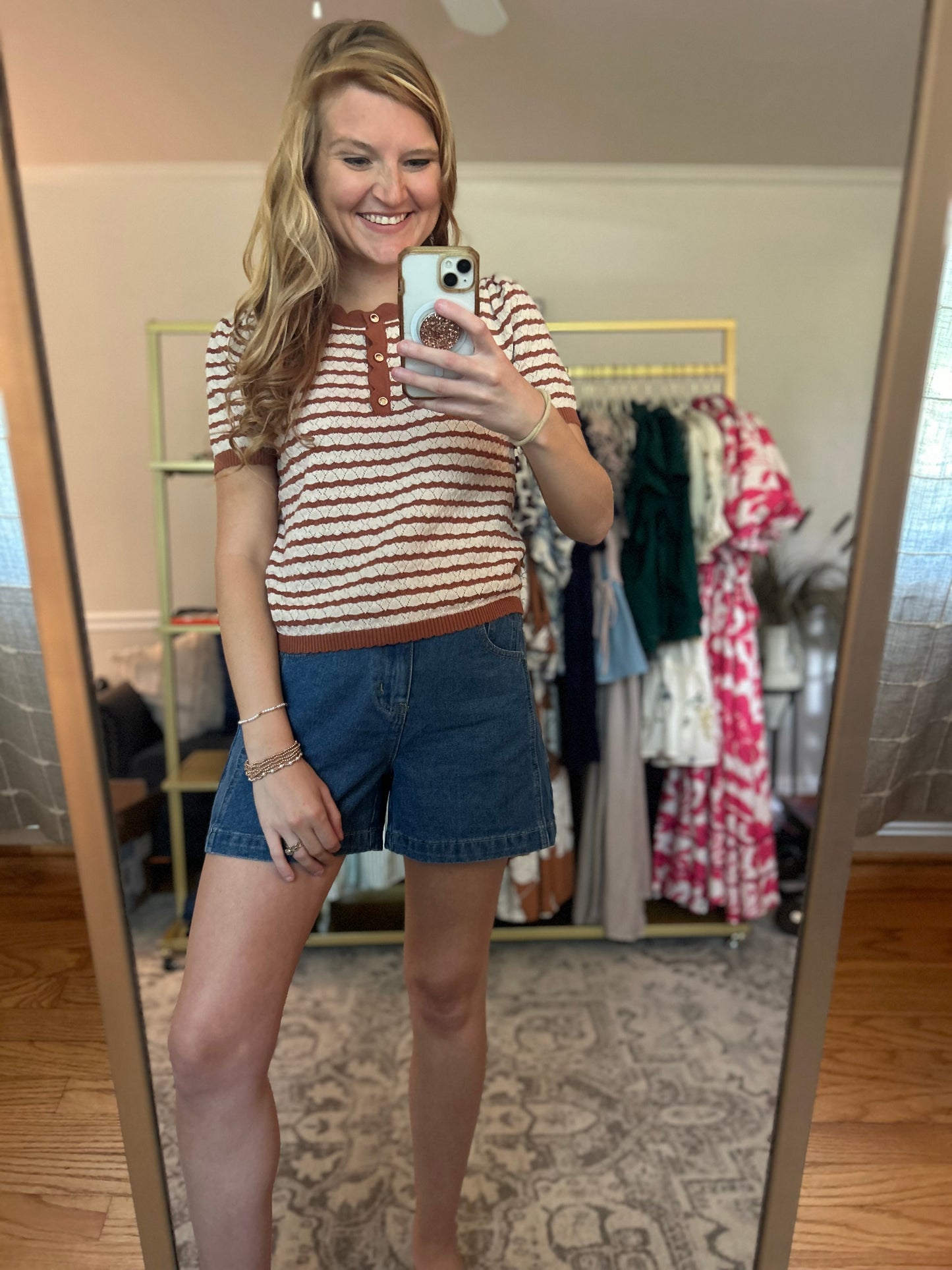 Morning Market Striped Knit Top
