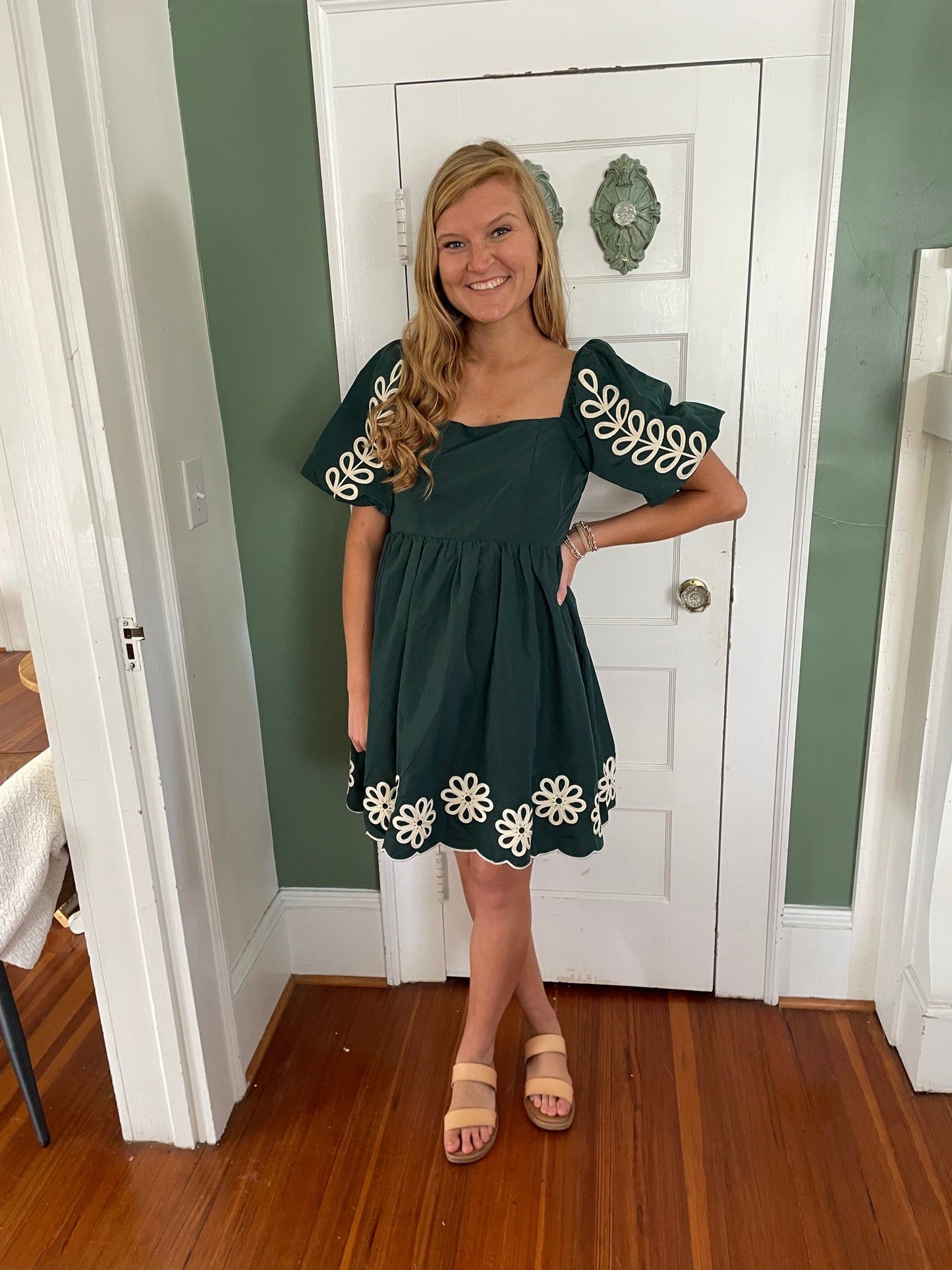 Fiction & Stitch Embroidered Mini Dress