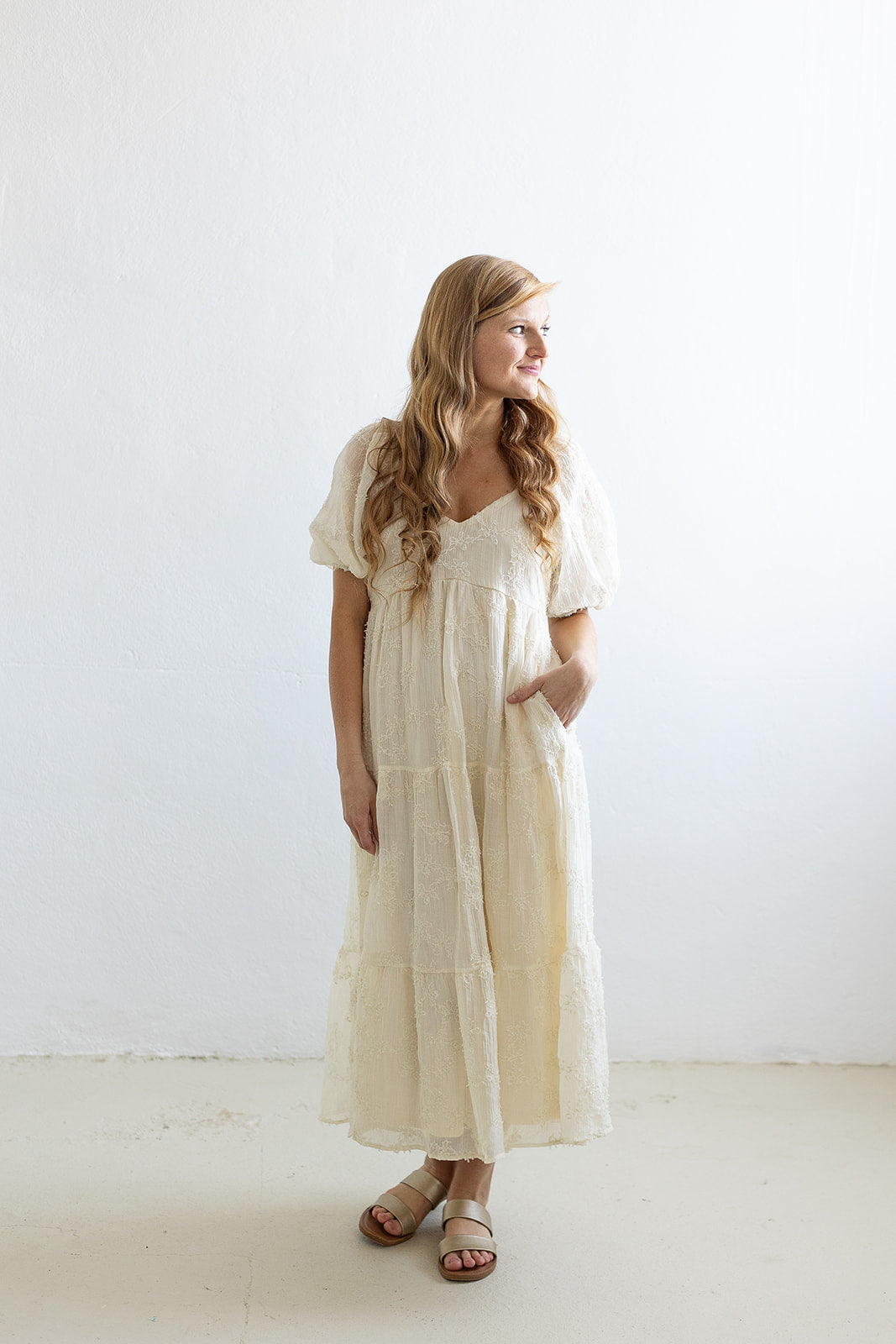 Hopes and Dreams Cream Midi Dress