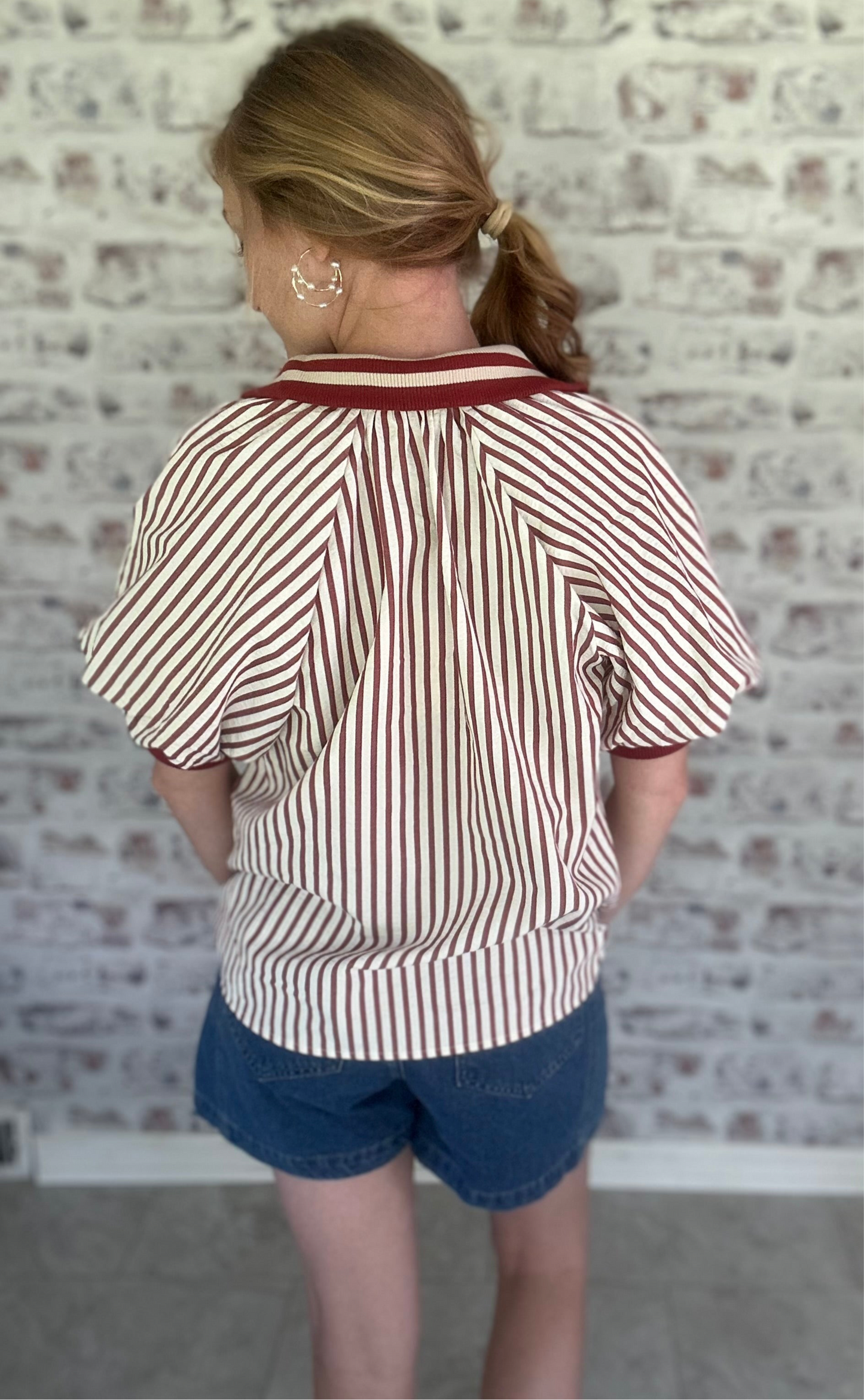 Heritage Stripe Collared Top