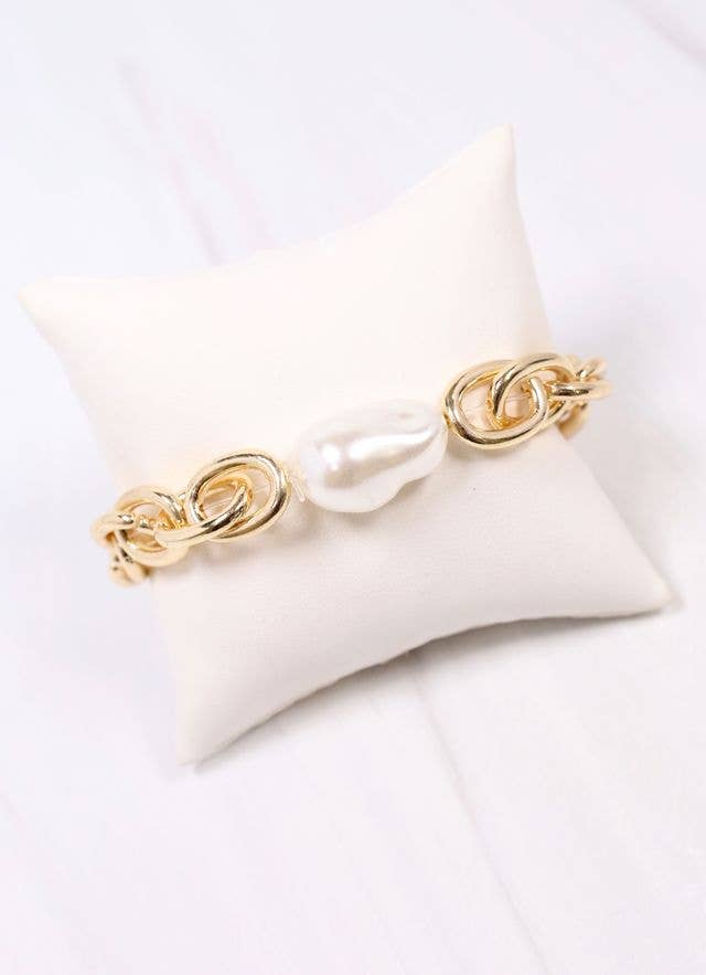 Harrie Link Bracelet with Pearl