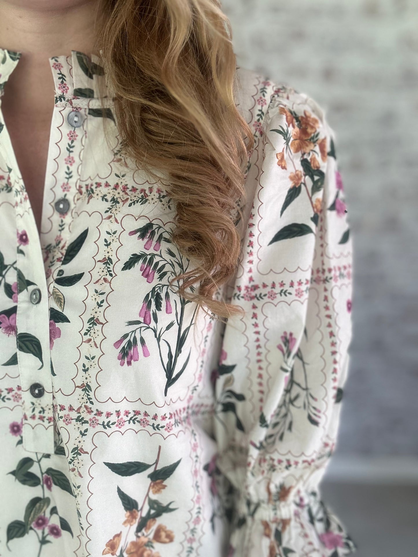 Love Letter Blooms Ruffle Sleeve Mini Dress