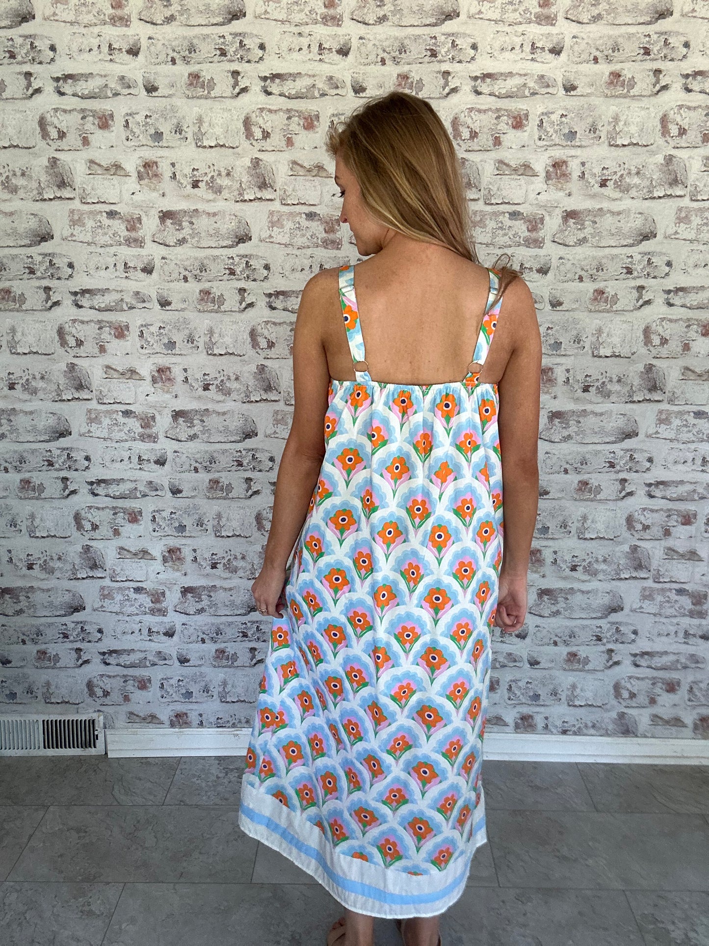 Island Mosaic Midi Dress