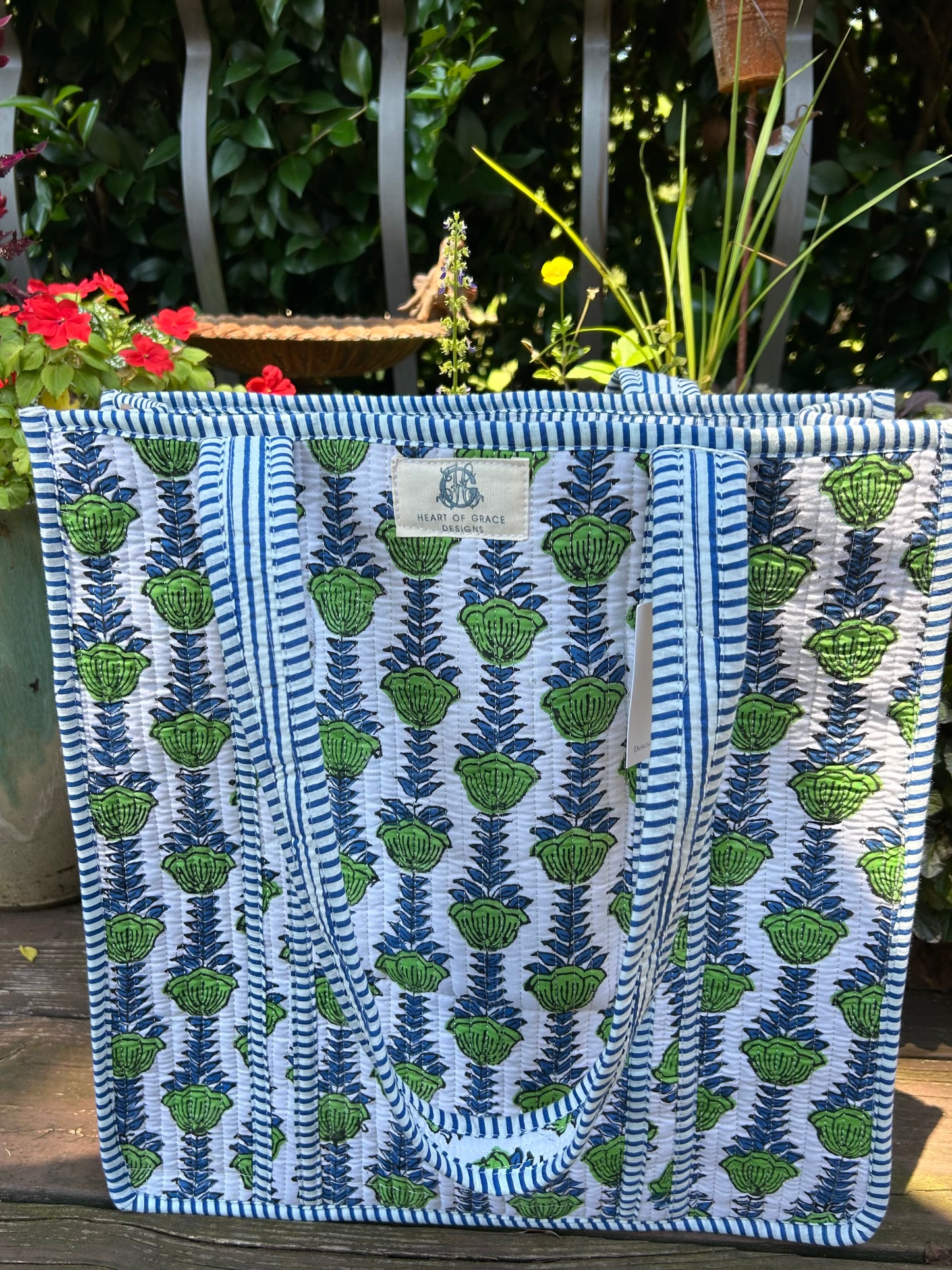 Seaside Walk Quilted Tote