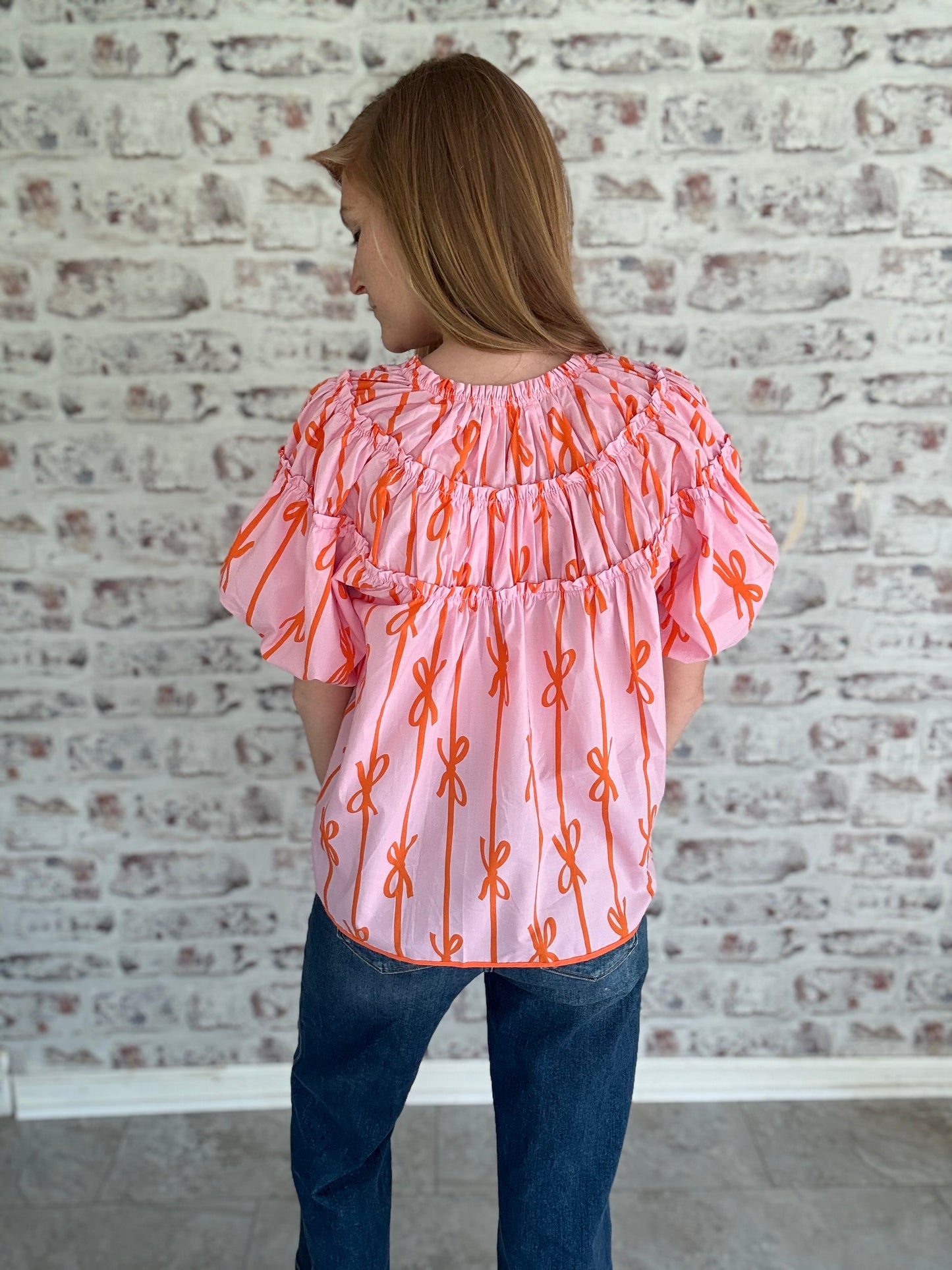Sweet on Bows Puff Sleeve Top
