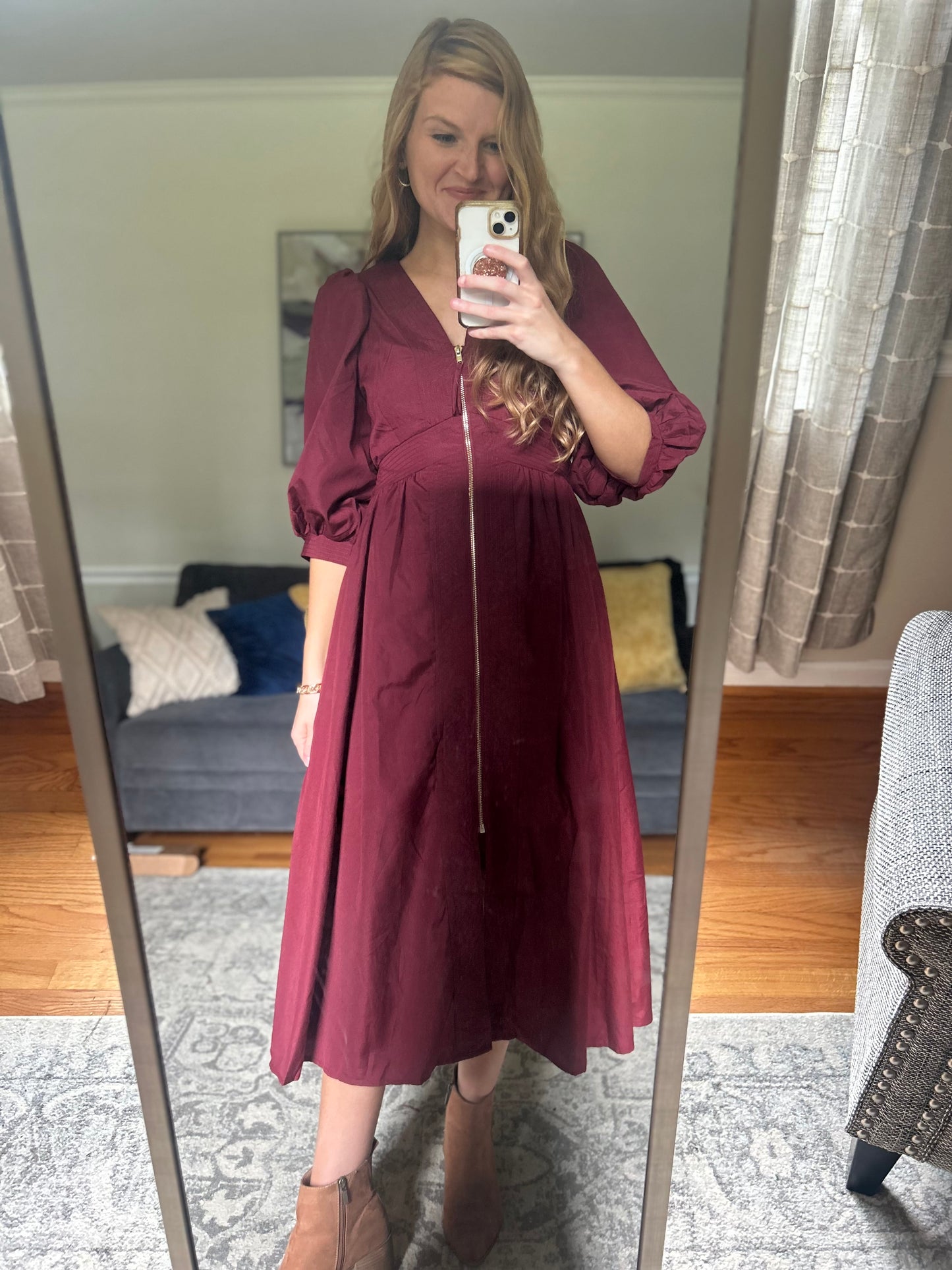 Arden Zip Midi Dress