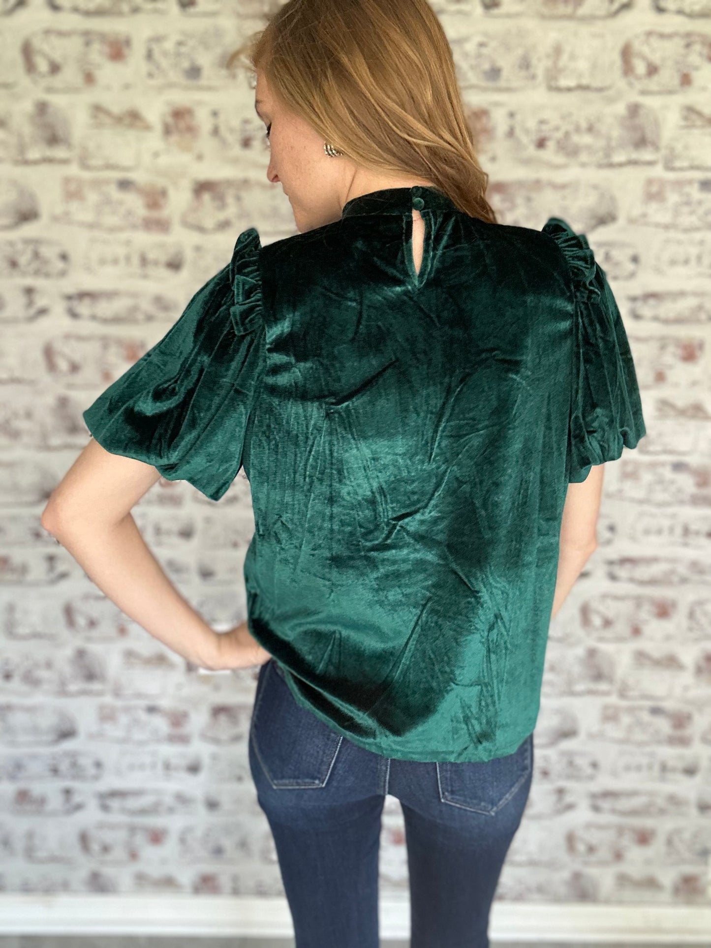Velvet Vibes Puff Sleeve Top
