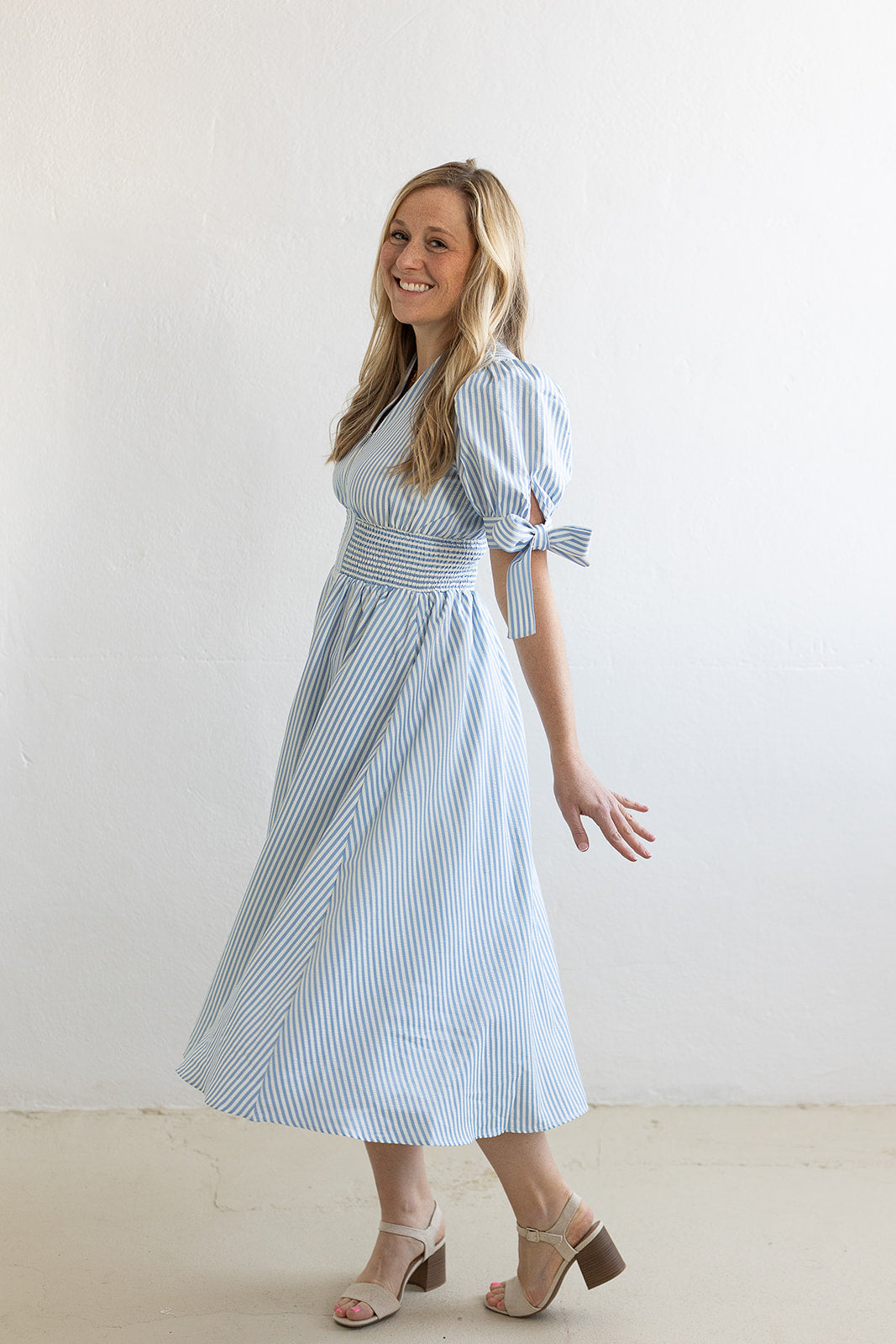 Carolina Belle Striped Midi Dress