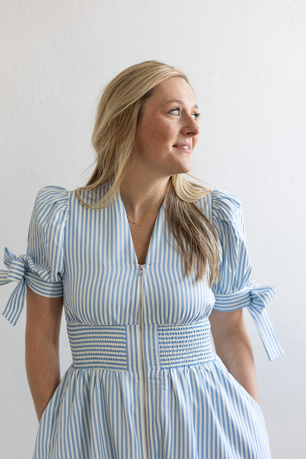 Carolina Belle Striped Midi Dress