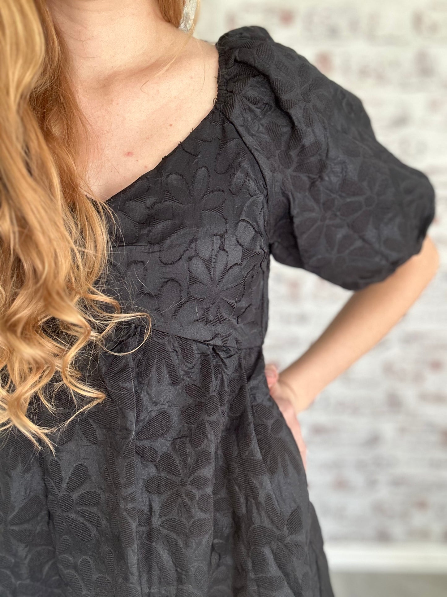 Onyx Enchantment Tiered Midi Dress