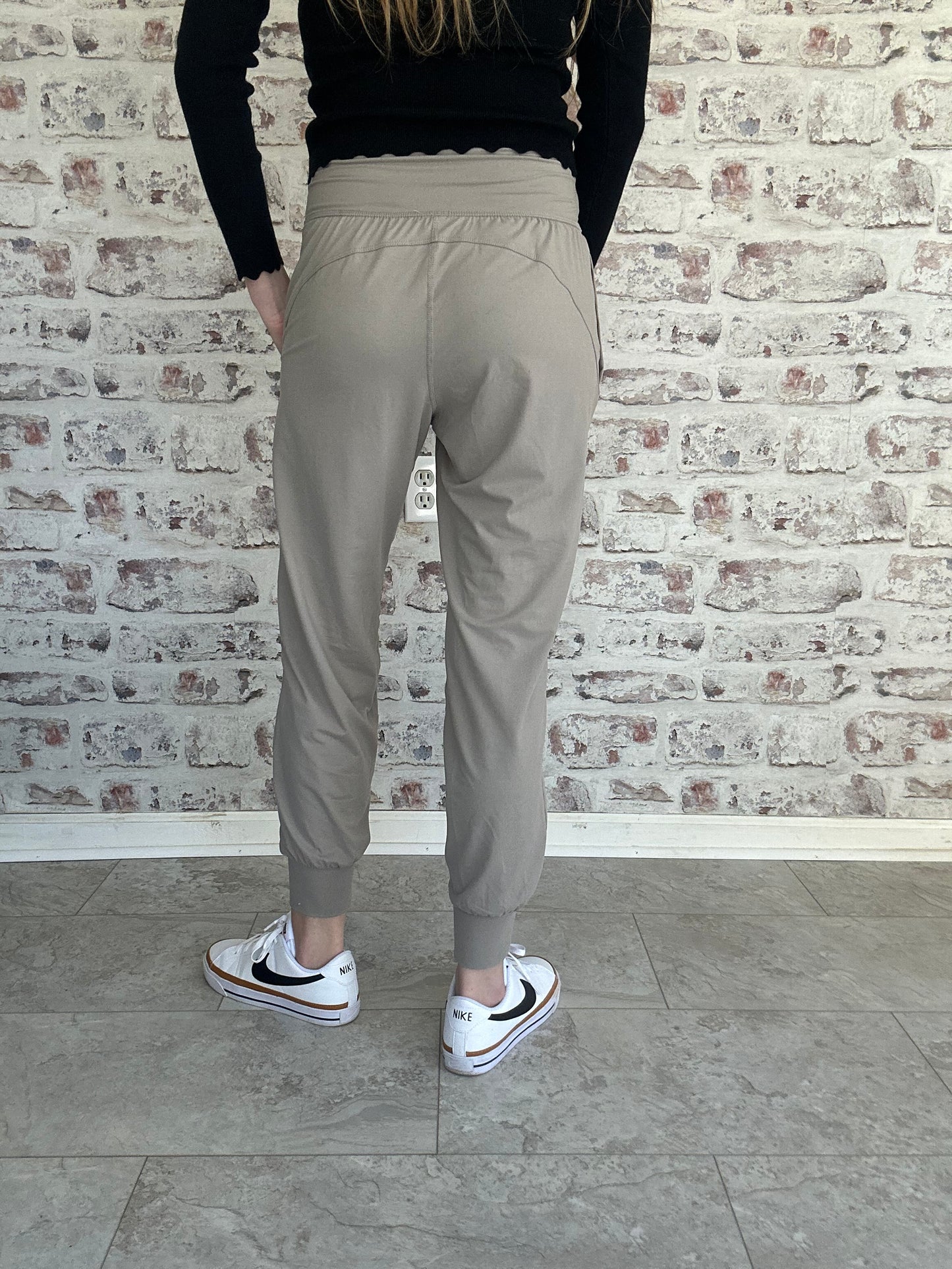 Basic Butter Soft Joggers in Stone Taupe
