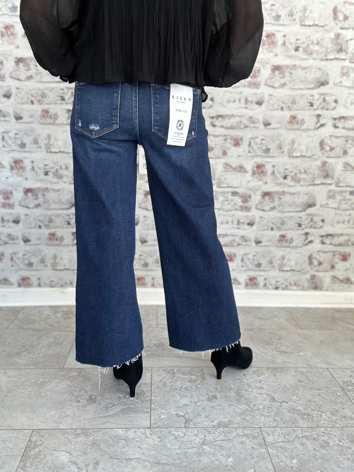 Cropped Button Up Jeans