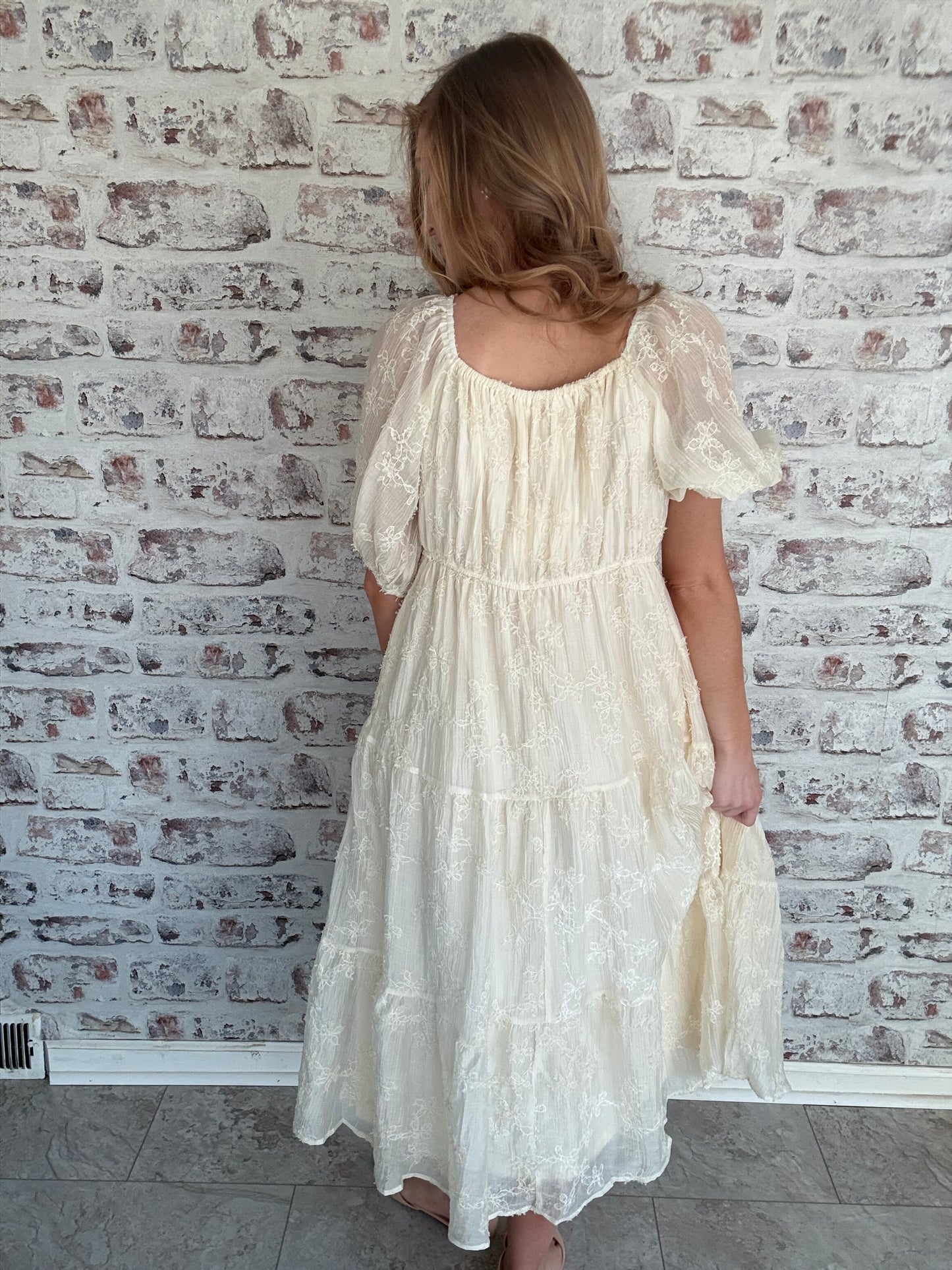 Hopes and Dreams Cream Midi Dress
