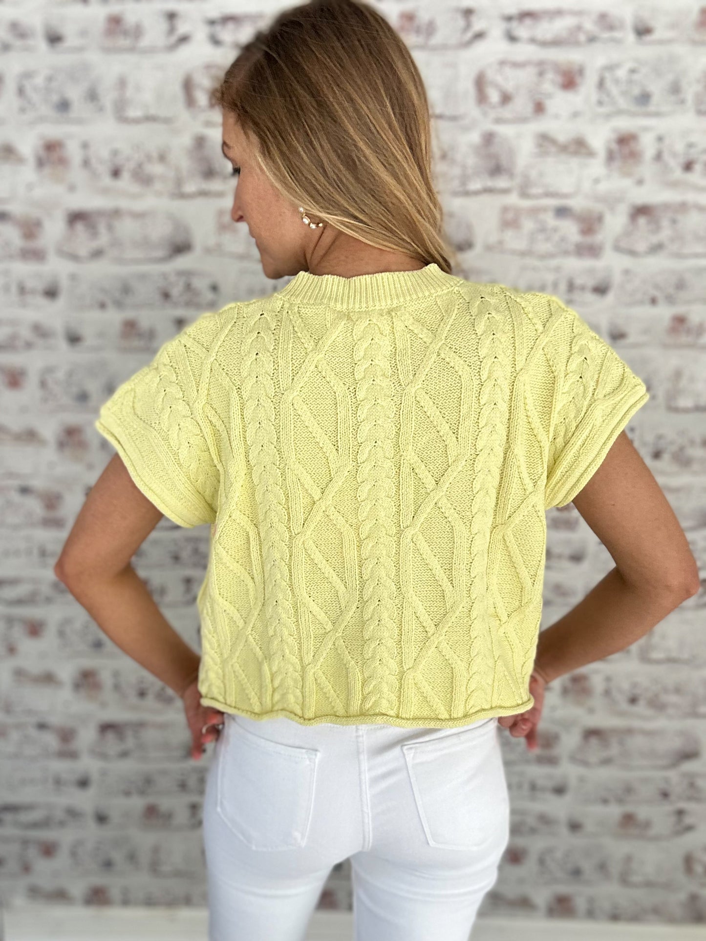 Fresh Start Cable Knit Top