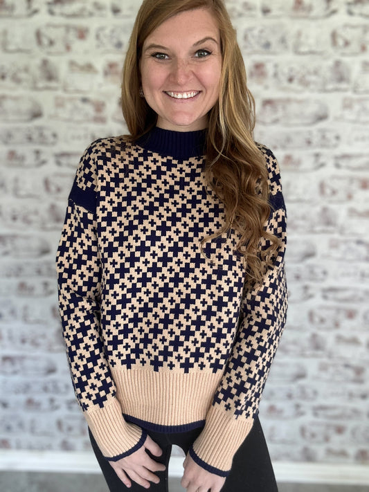 Geometric Cozy Sweater