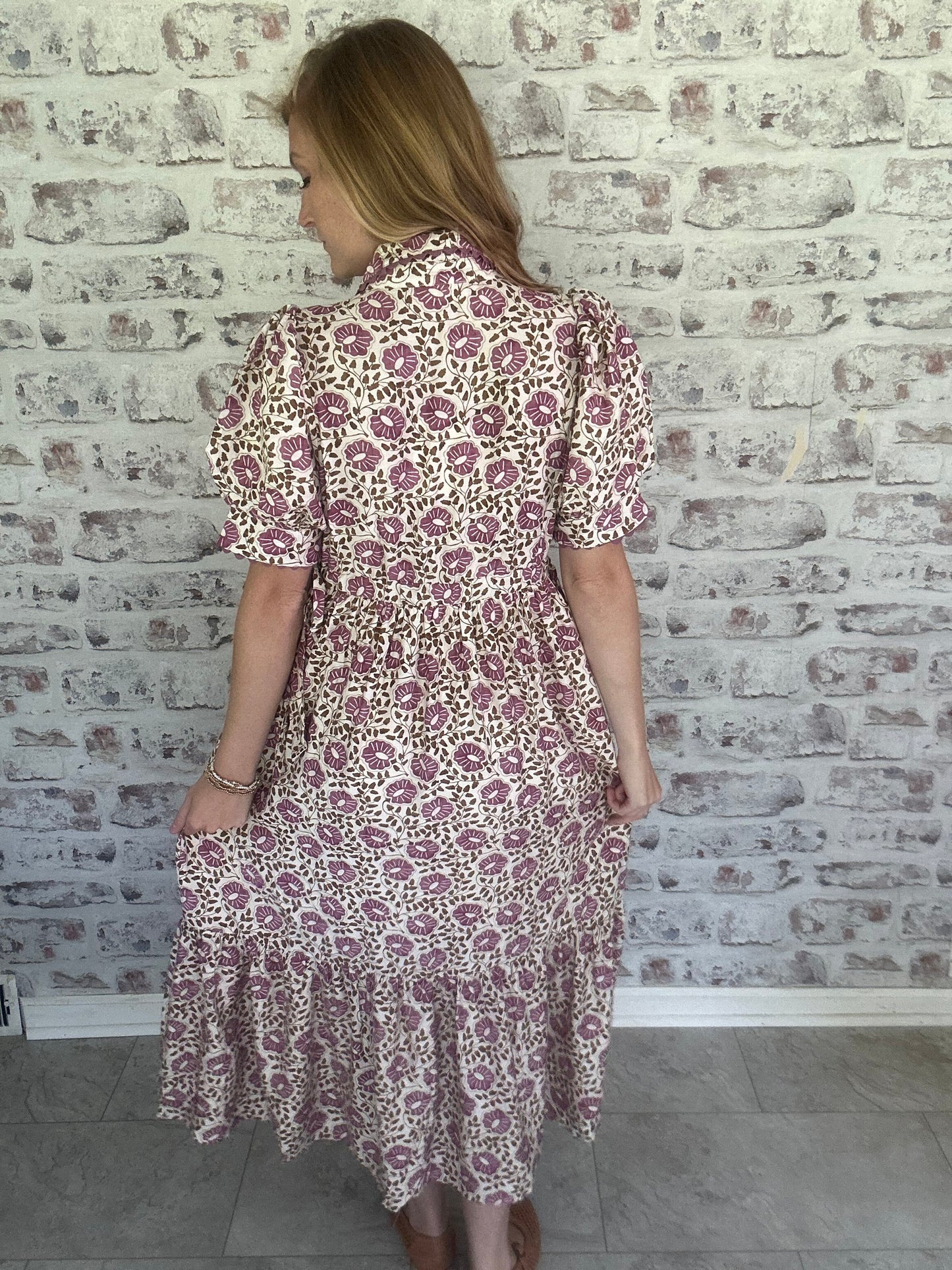 Daisy Chain Dreams Collared Midi Dress