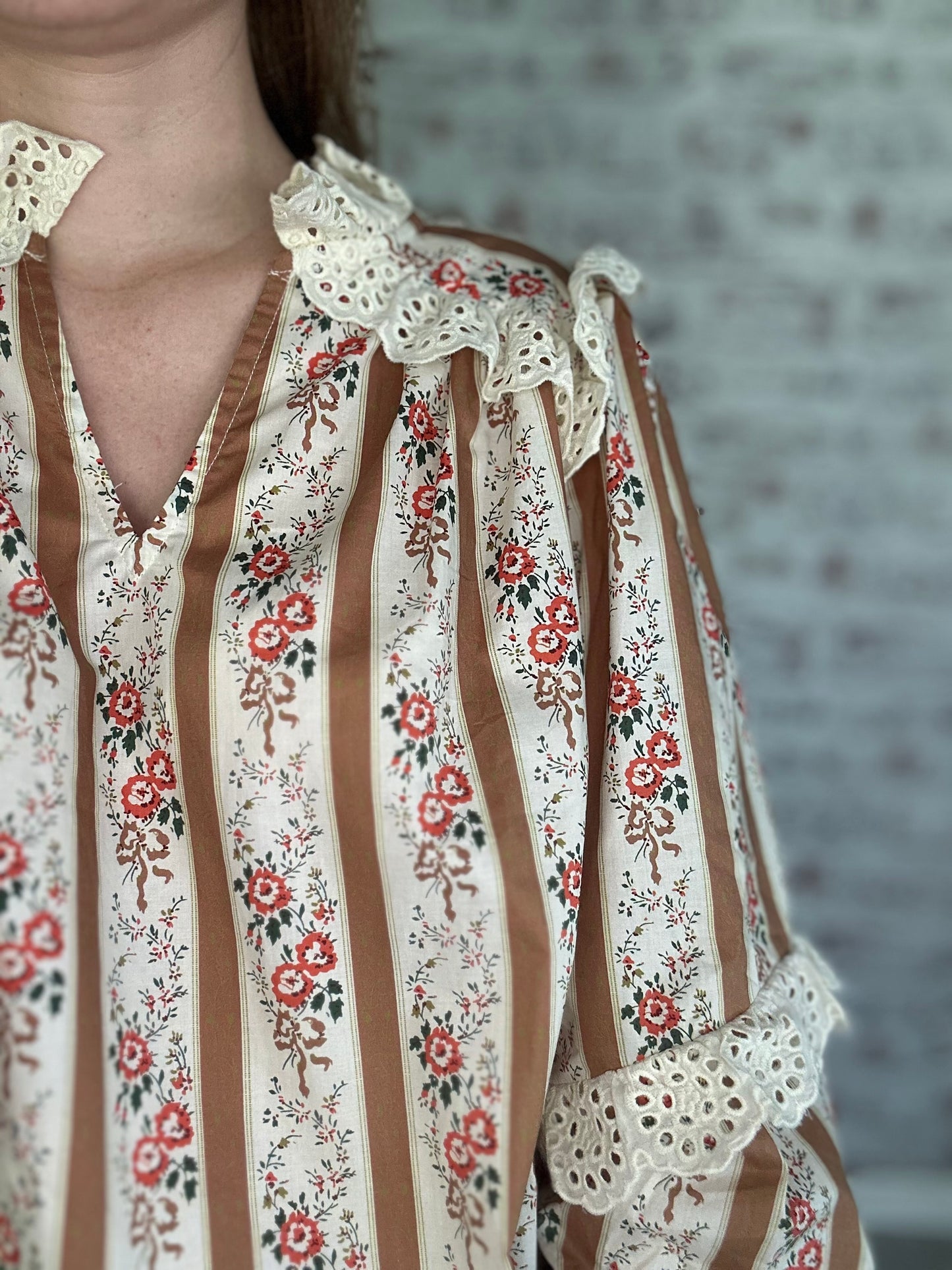 Vintage Bloom and Lace Top