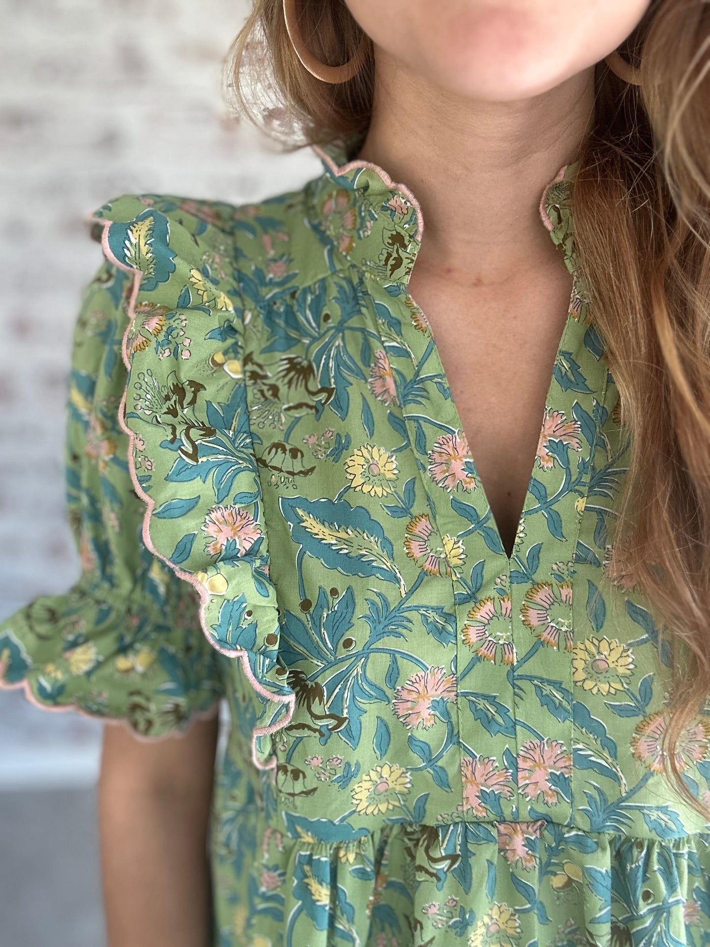 House On a Hill Ruffle Mini Dress