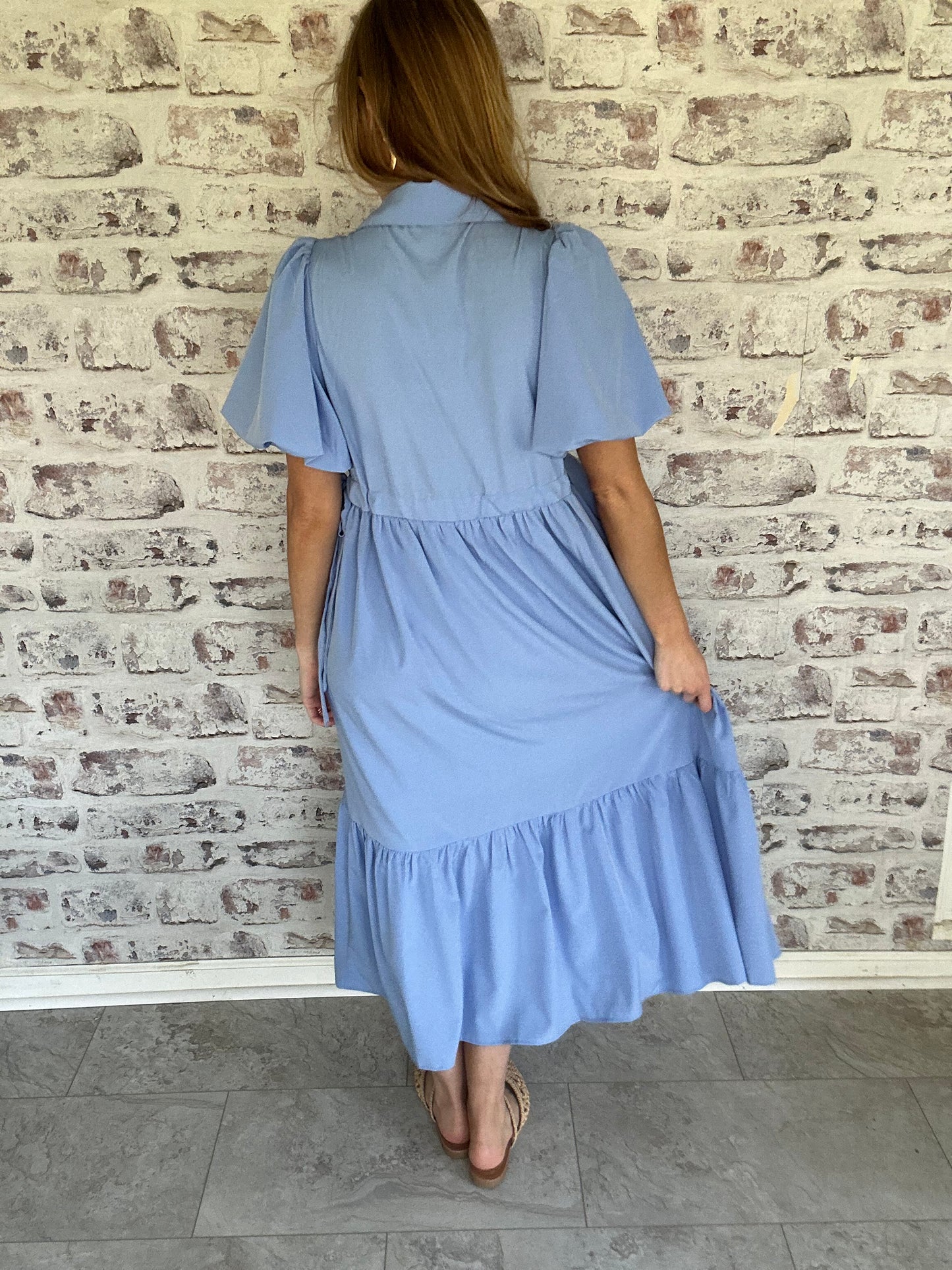 Manor House Puff Sleeve Midi Dress