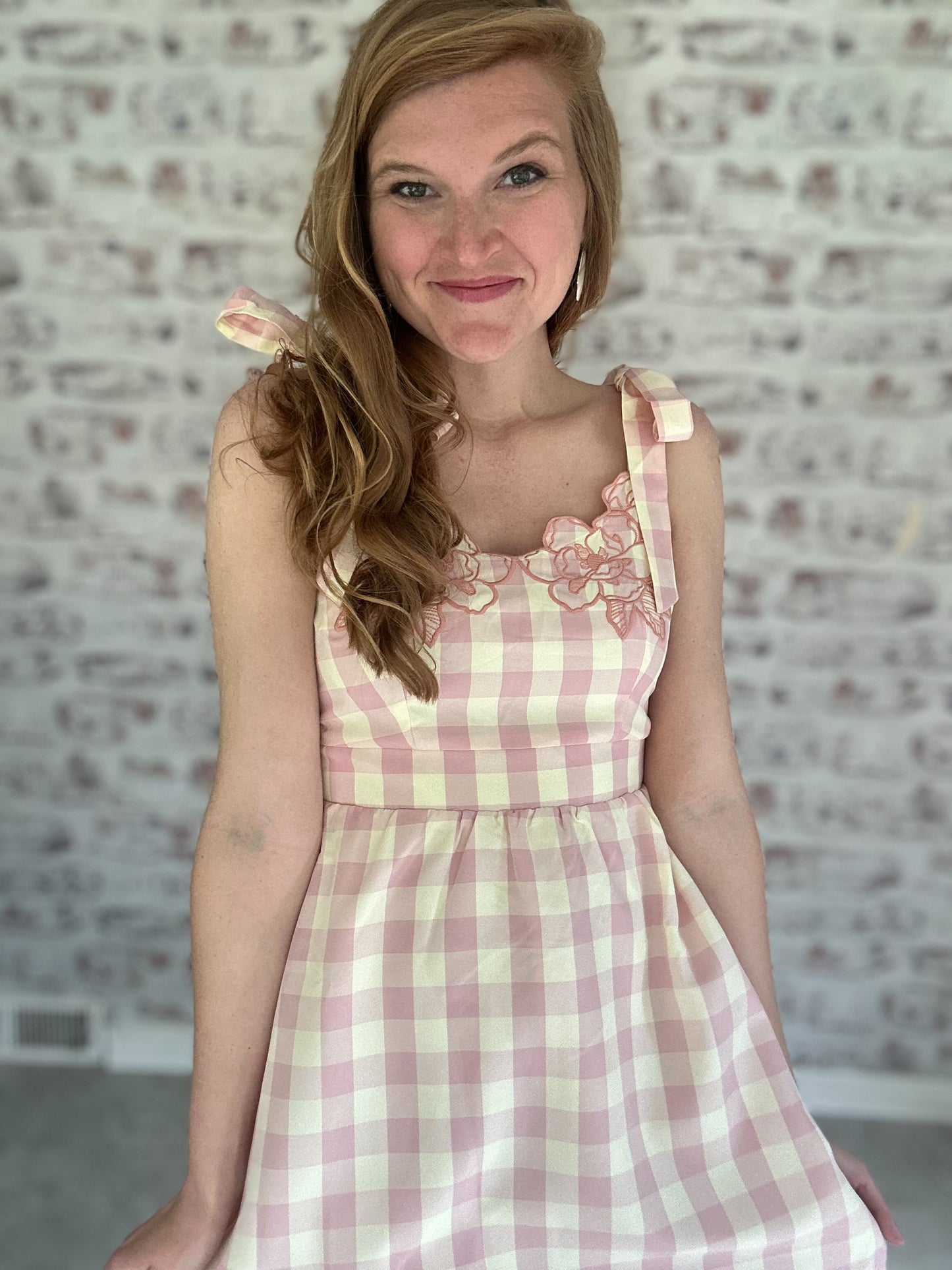 Sweet Magnolia Gingham Midi Dress