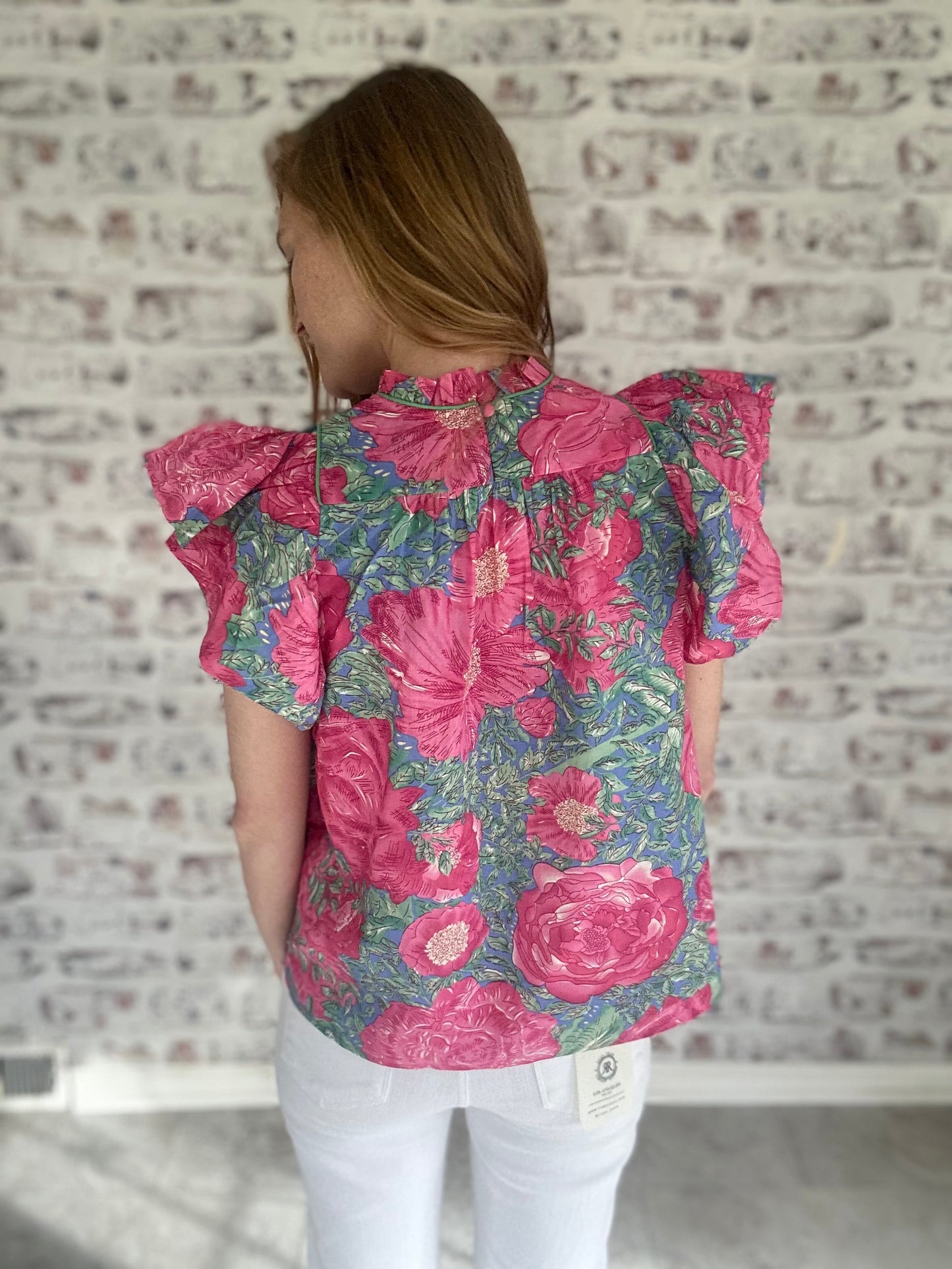 Sweet Tea & Smocking Floral Blouse