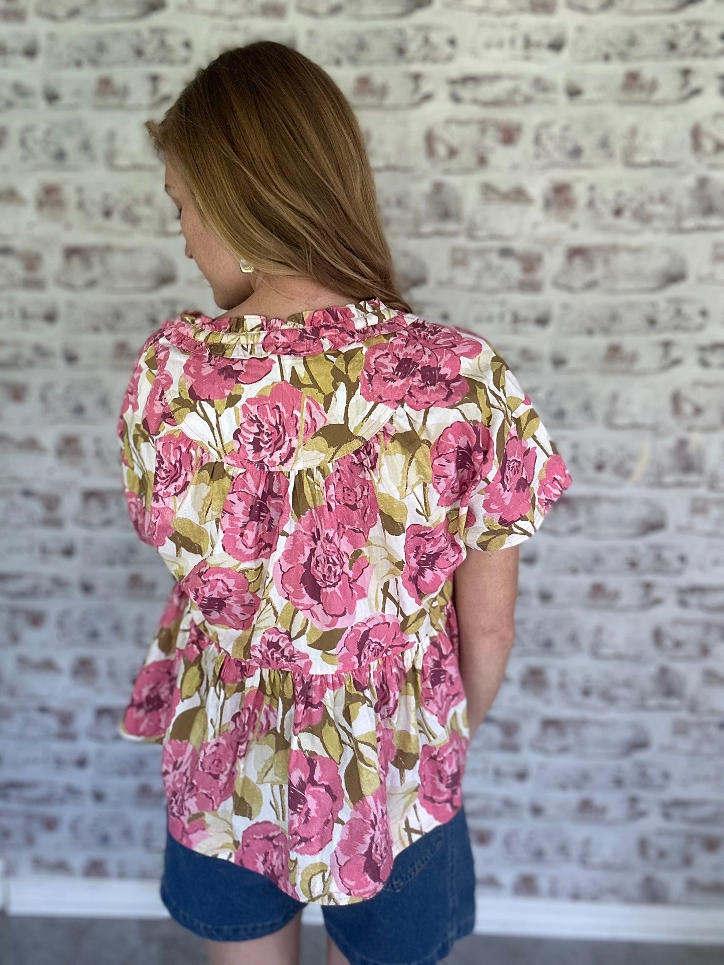 Rooted in Bloom Floral Peplum Top