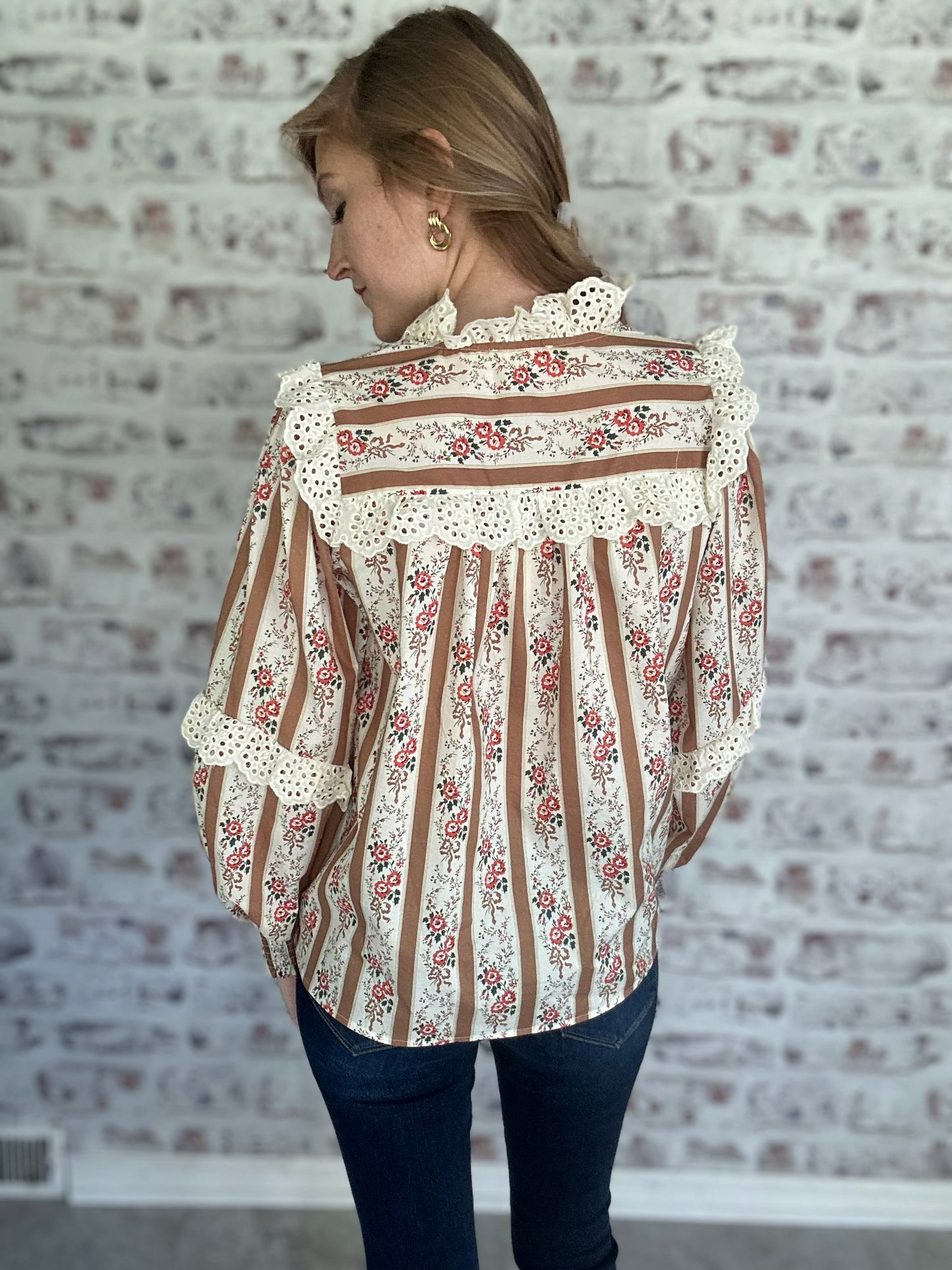 Vintage Bloom and Lace Top