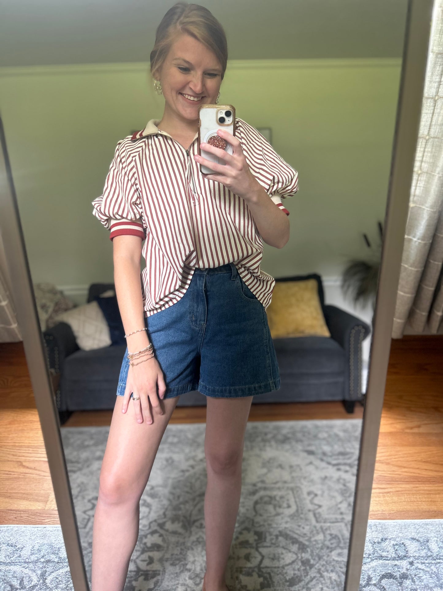 Heritage Stripe Collared Top