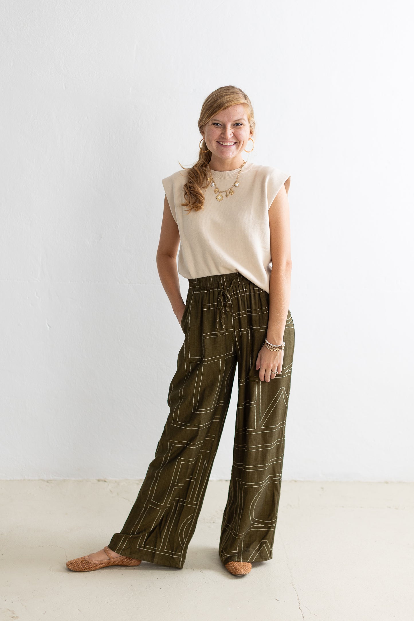 Scout & Stroll Elastic Waist Pants