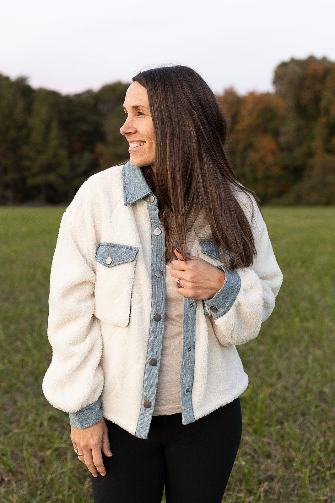 Coffee at Midnight Sherpa and Denim Jacket