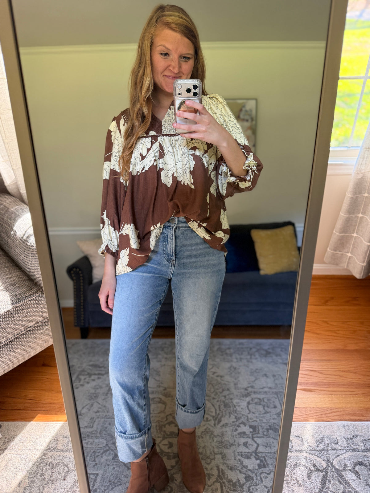 Rustic Romance Floral Blouse