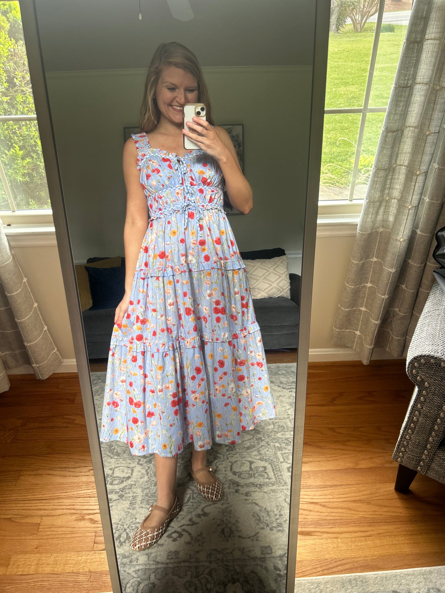 Lillian Picnic Floral Midi Dress