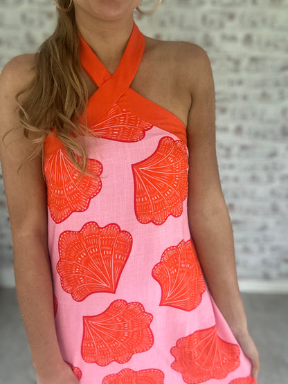 Cabana Chic Halter Maxi Dress