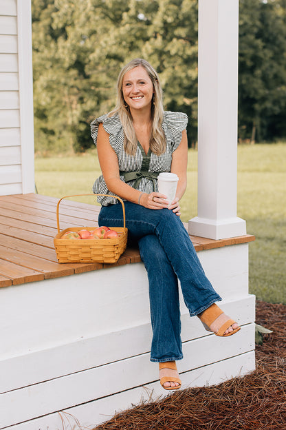 Storybook Bow Gingham Top