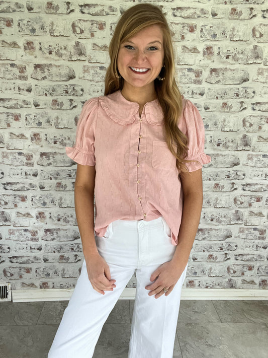 Lottie Collared Button Down Top