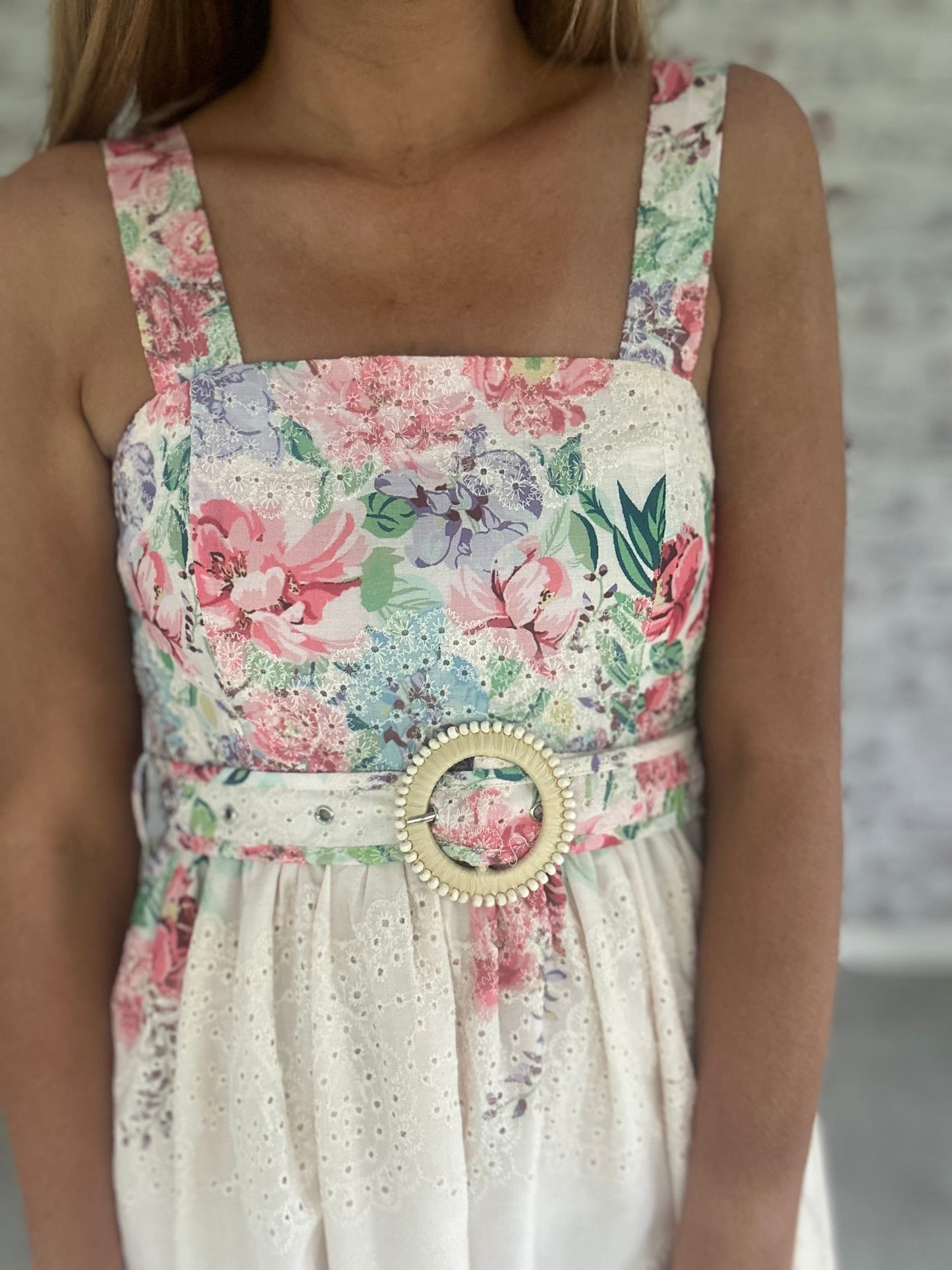 Wisteria Weekend Belted Midi Dress