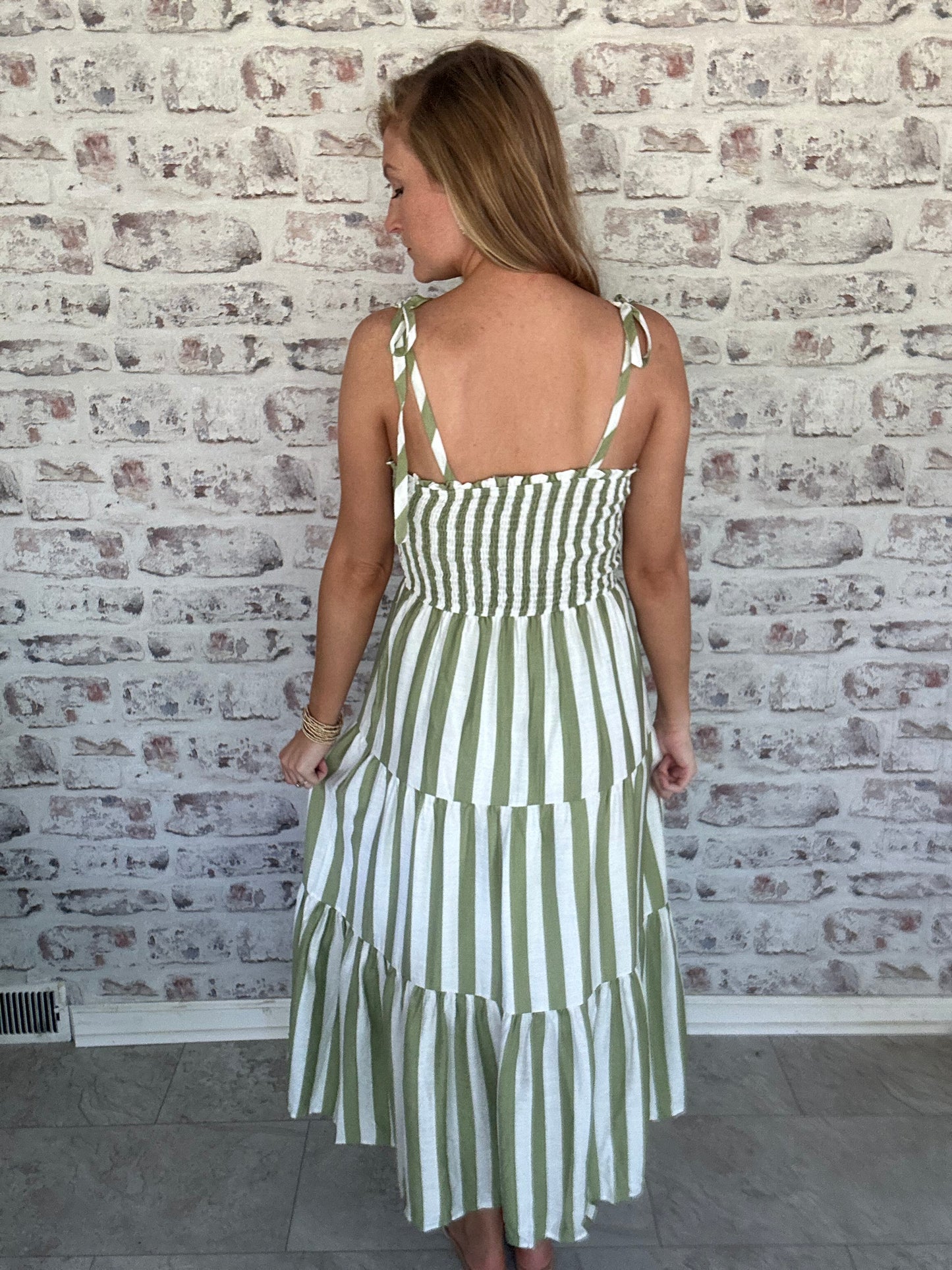 Fresh Picked Stripes Midi Dress